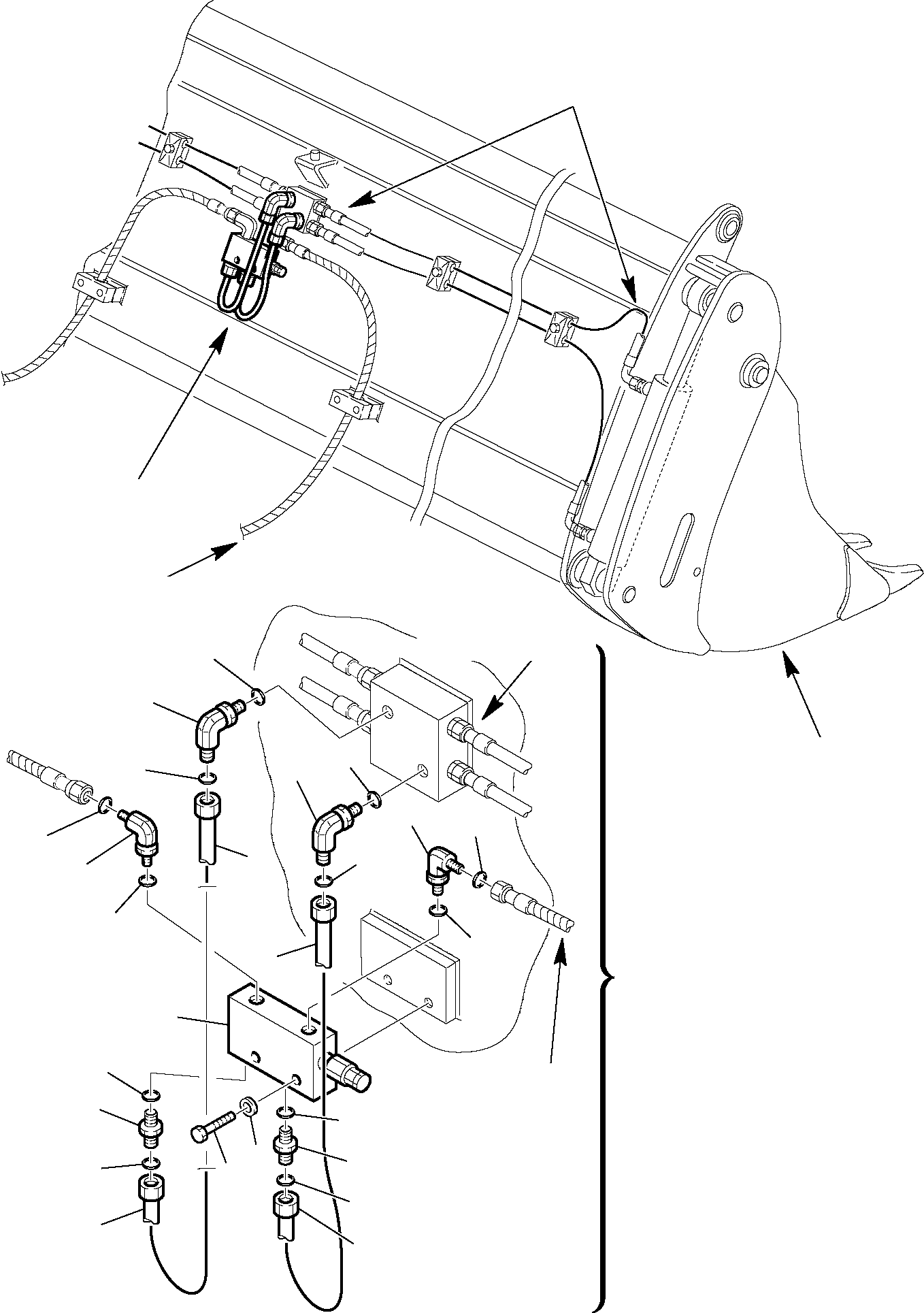 Part 50. HYDRAULIC PIPING (BUCKET 4 IN 1 CYLINDER LINE) SAFETY VALVE (OPTIONAL) [6675]