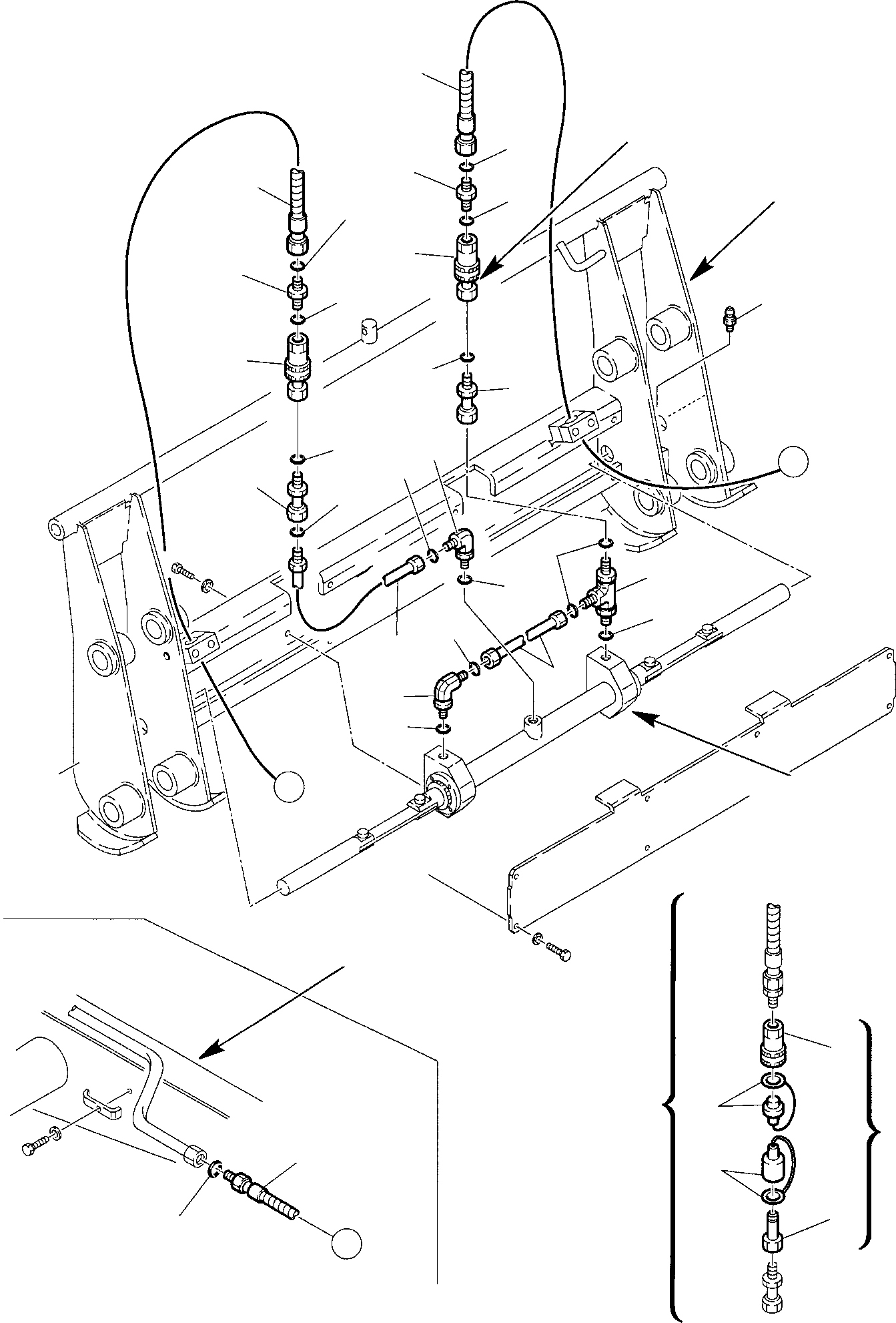 Part 51. BUCKET HYDRAULIC PIPING (FAST COUPLING LINE) (OPTIONAL) [6680]