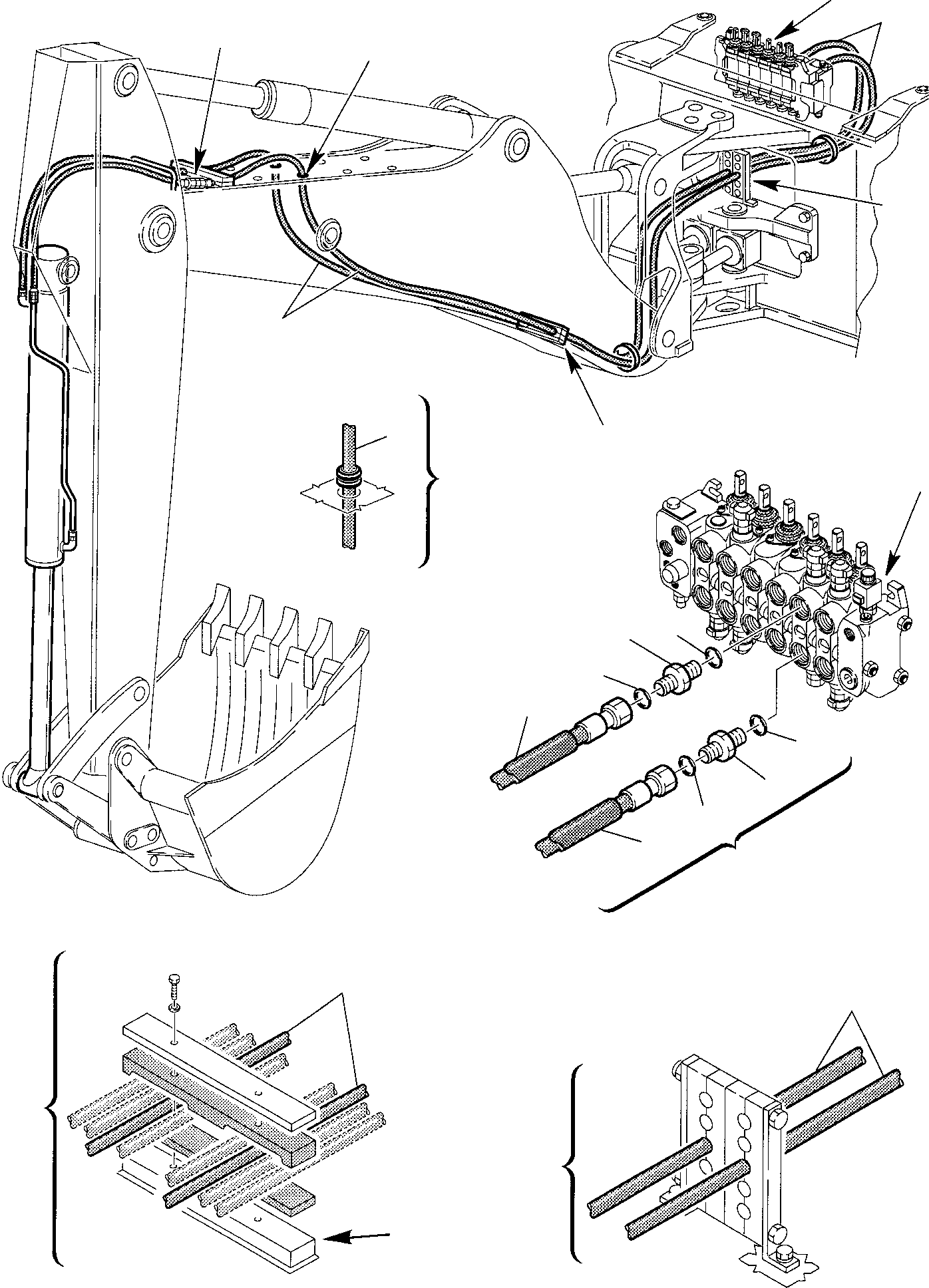 Part 58. HYDRAULIC PIPING (BUCKET CYLINDER LINE) (1/2) [6740]