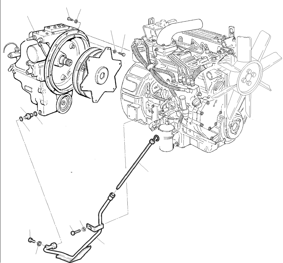 WB150P2N RXB05721 IG. B1010-01A0 ENGINE AND DRIVE CONNECTION