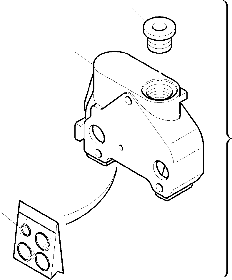 Part |$24. BACKHOE CONTROL VALVE - OUTLET SECTION [H6325-01A0]