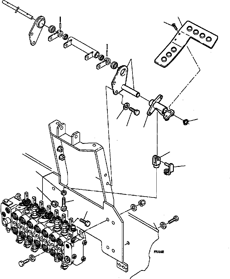 Part |$13. BACKHOE CONTROL PEDAL - KOMATSU LAYOUT - RIGHT SIDE [K4530-02A0]