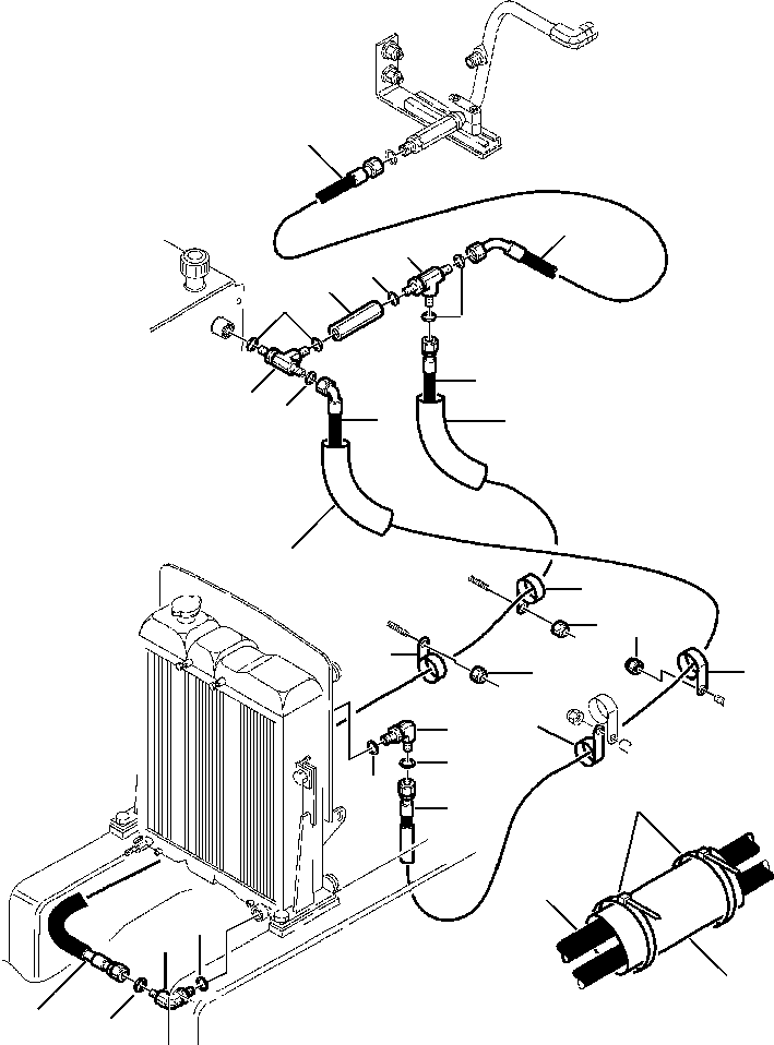 Part |$54. HYDRAULIC PIPING - COOLER AND RETURN LINE [H6530-01A0]