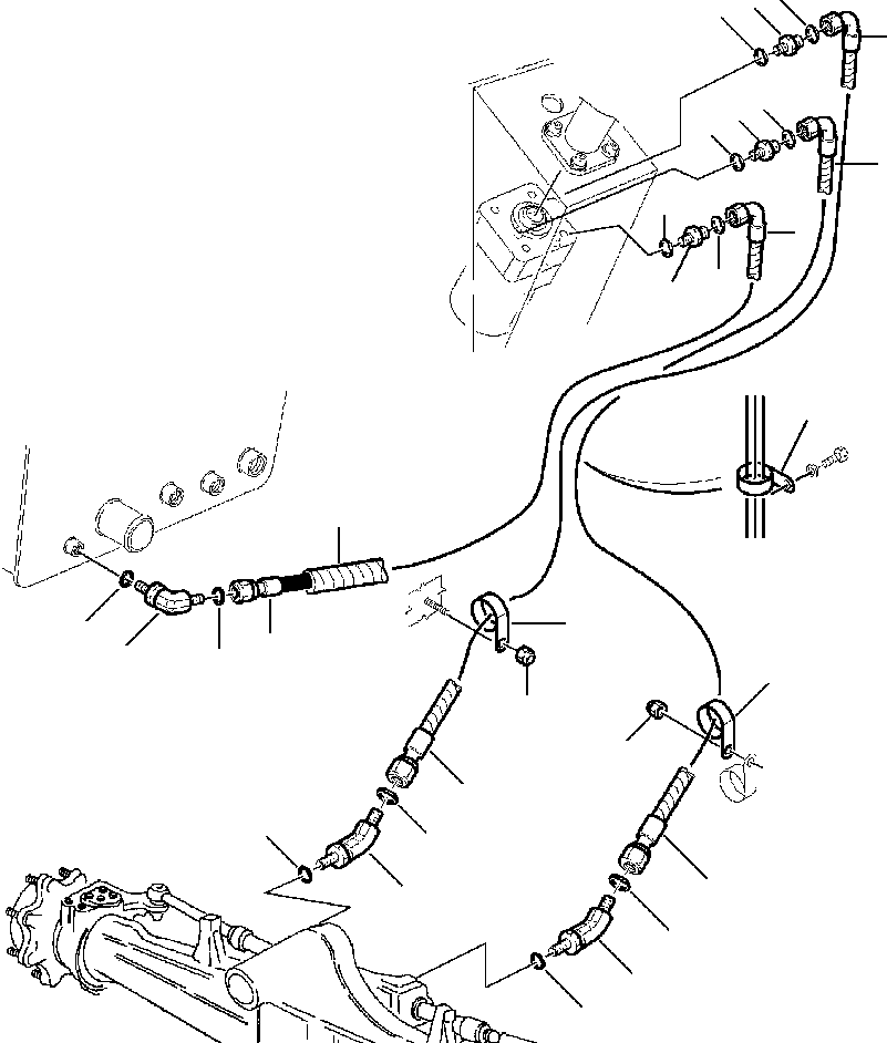 Part |$56. HYDRAULIC PIPING - STEERING VALVE TO AXLE [H6560-01A0]