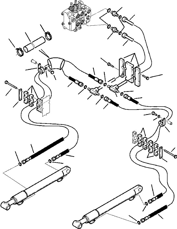 Part |$71. LOADER PIPING - CONTROL VALVE TO BOOM CYLINDERS [H6600-01A1]