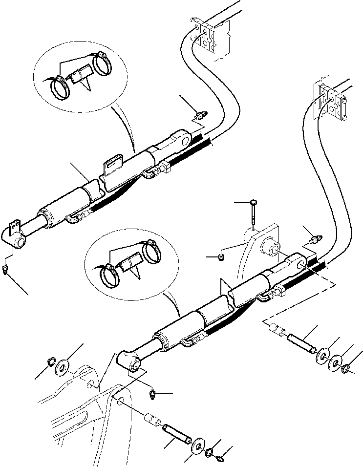 Part |$77. LOADER PIPING - BUCKET CYLINDER LINES [H6640-01A0]