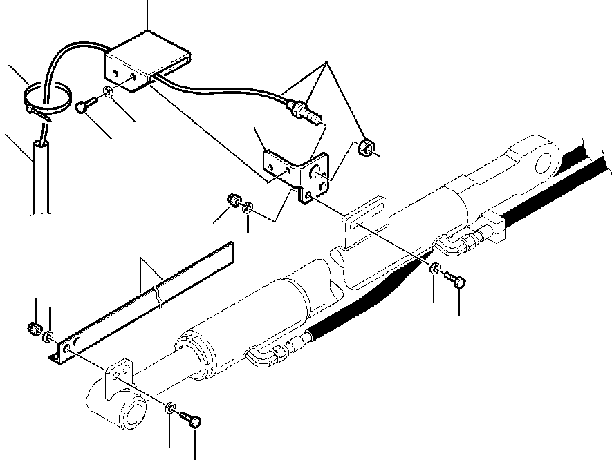 Part |$78. LOADER PIPING - BUCKET CYLINDER RETURN TO DIG [H6645-01A0]