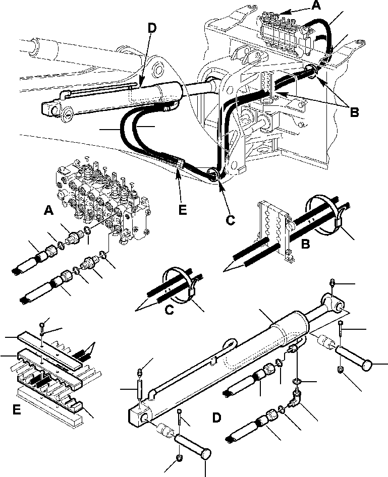 Part |$85. BACKHOE PIPING - BOOM CYLINDER LINES [H6720-01A0]