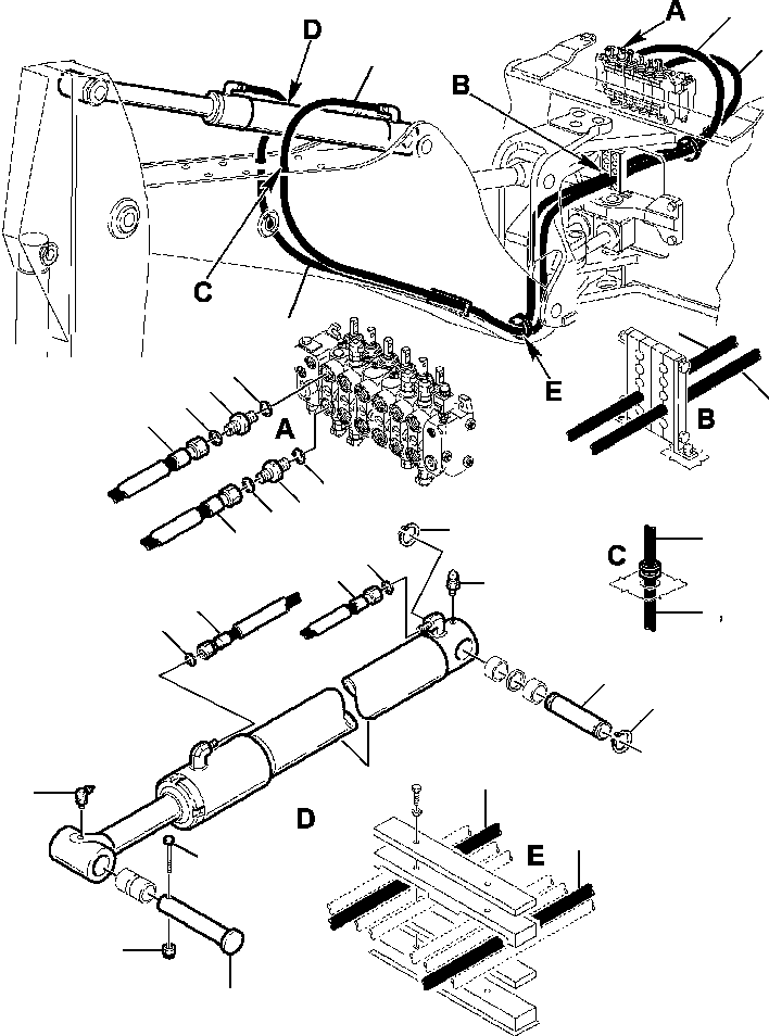 Part |$87. BACKHOE PIPING - ARM CYLINDER LINES [H6730-01A0]