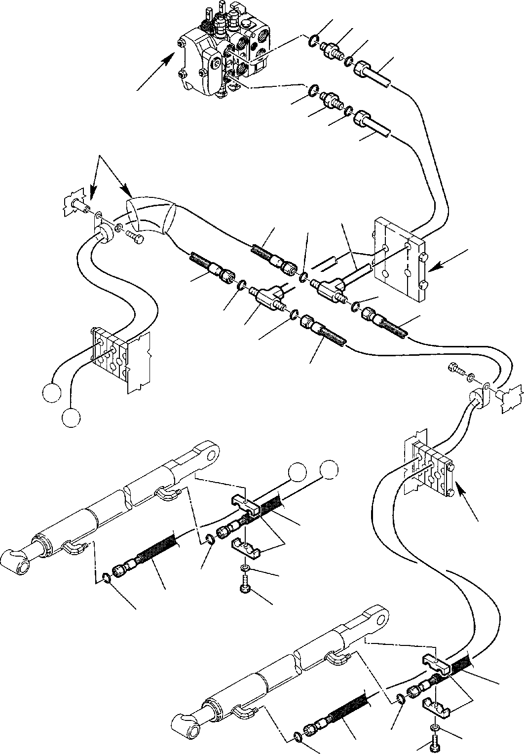 Part 38. HYDRAULIC PIPING (SHOVEL TIPPING CYLINDER LINE) (1/2) [6630]