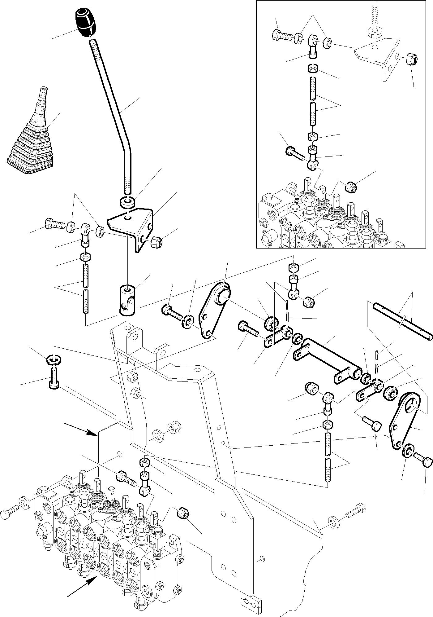 Part 8. BACKHOE CONTROL LEVERS - KOMATSU LAYOUT CONTROL (1/2) [4420]