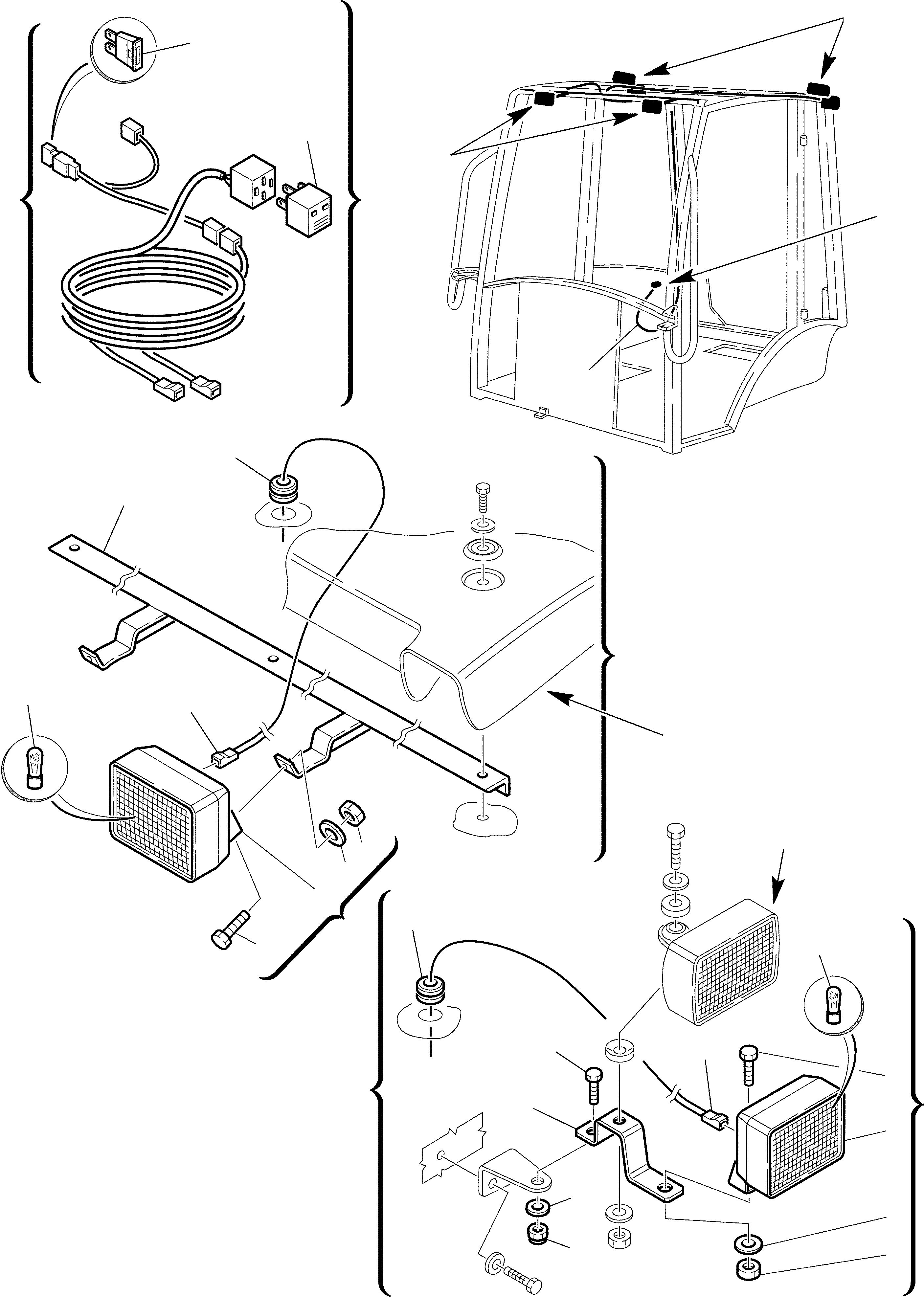 Part 20. SUPPLEMENTARY WORK LIGHTS (OPTIONALS) [5400]