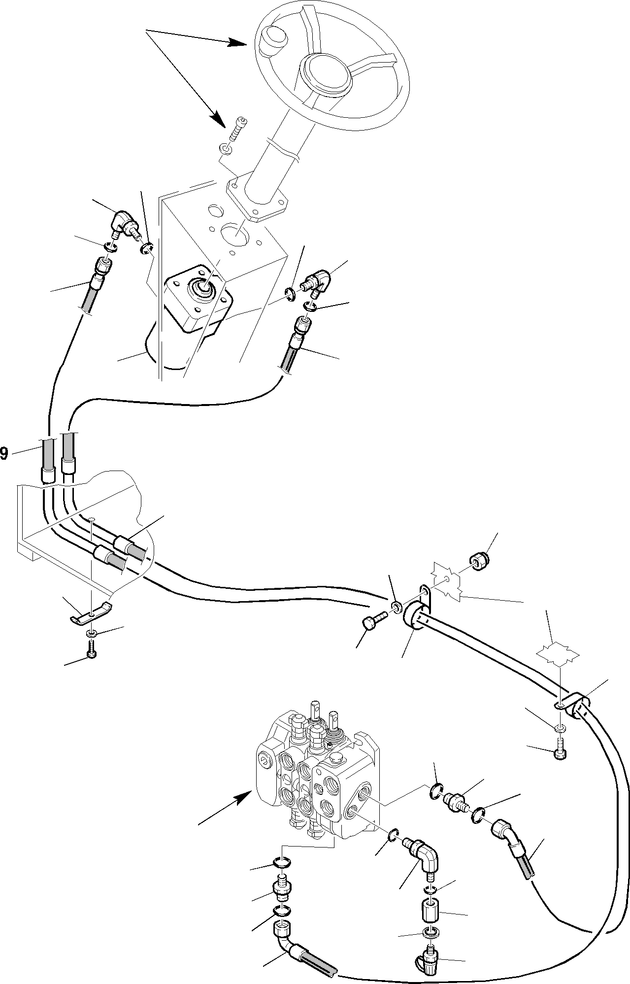 Part 40. HYDRAULIC PIPING (STEERING LINE) (1/3) [6550]