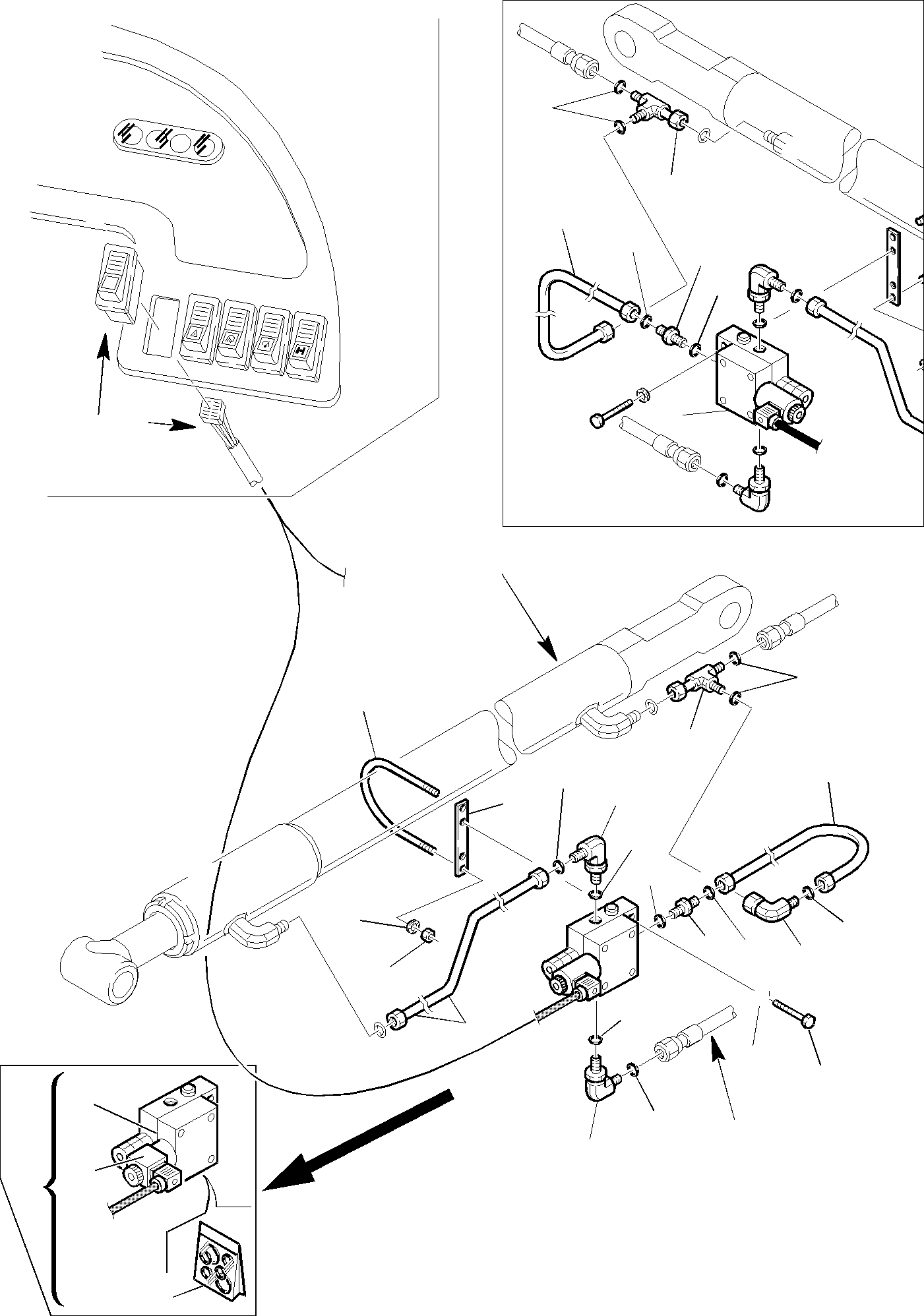 Part 53. HYDRAULIC PIPING (SHOVEL TIPPING CYLINDER) (ELECTRIC SAFETY VALVE) (OPTIONAL) [6655]