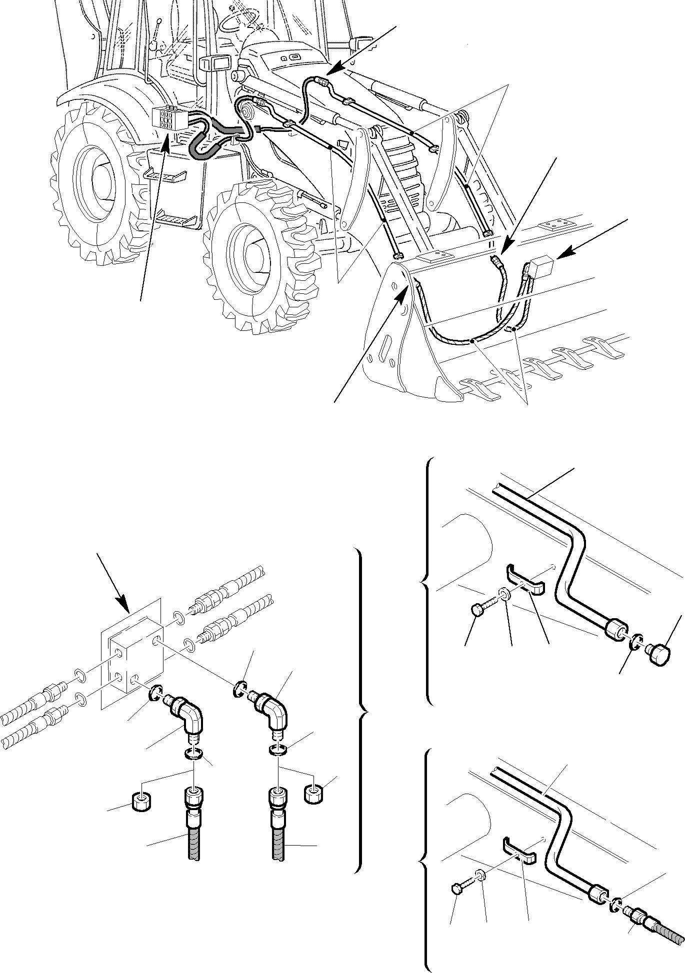 Part 55. HYDRAULIC PIPING (BUCKET 4 IN 1 CYLINDER LINE) (2/2) [6670]