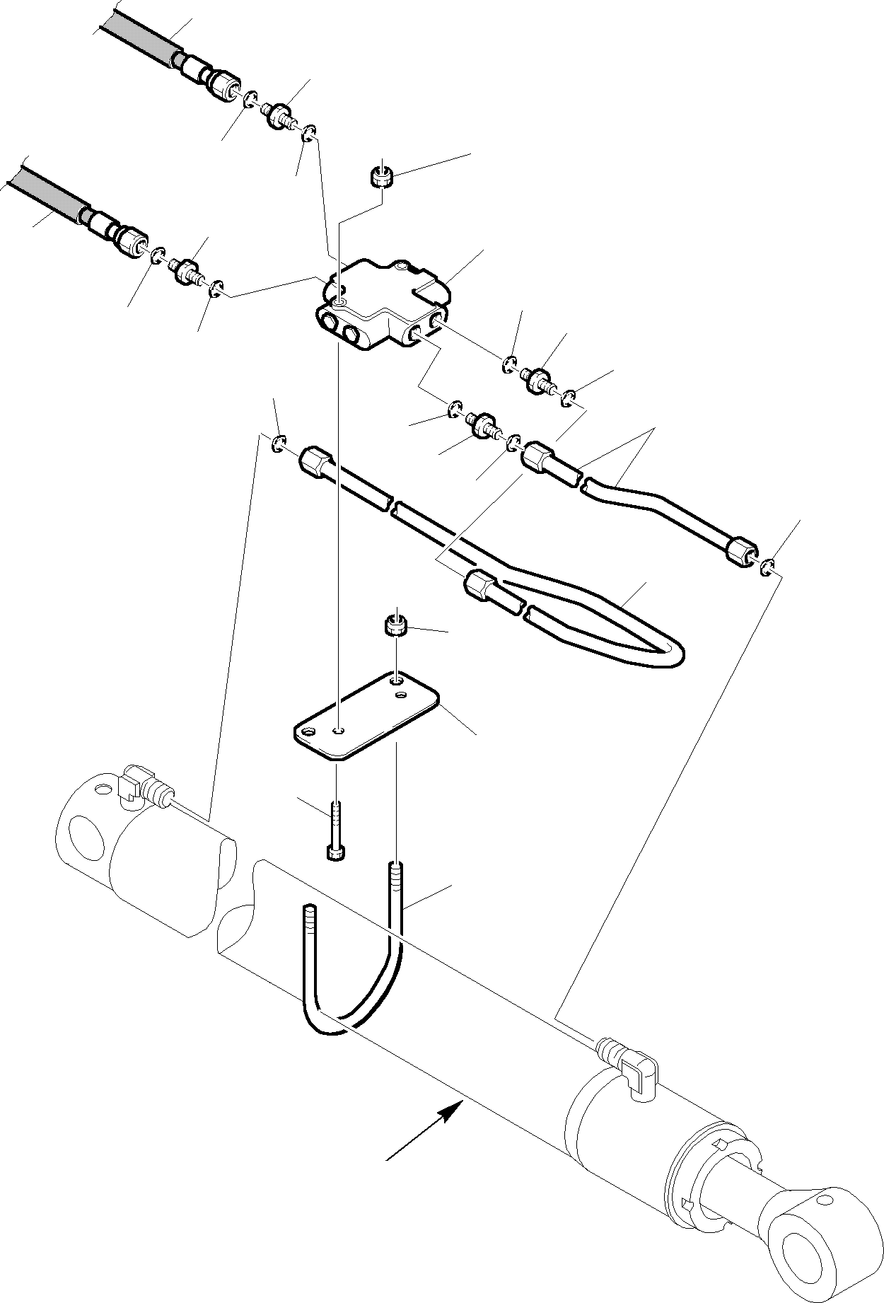 Part 63. HYDRAULIC PIPING (ARM CYLINDER LINE) (SAFETY VALVE) (OPTIONALS) [6735]