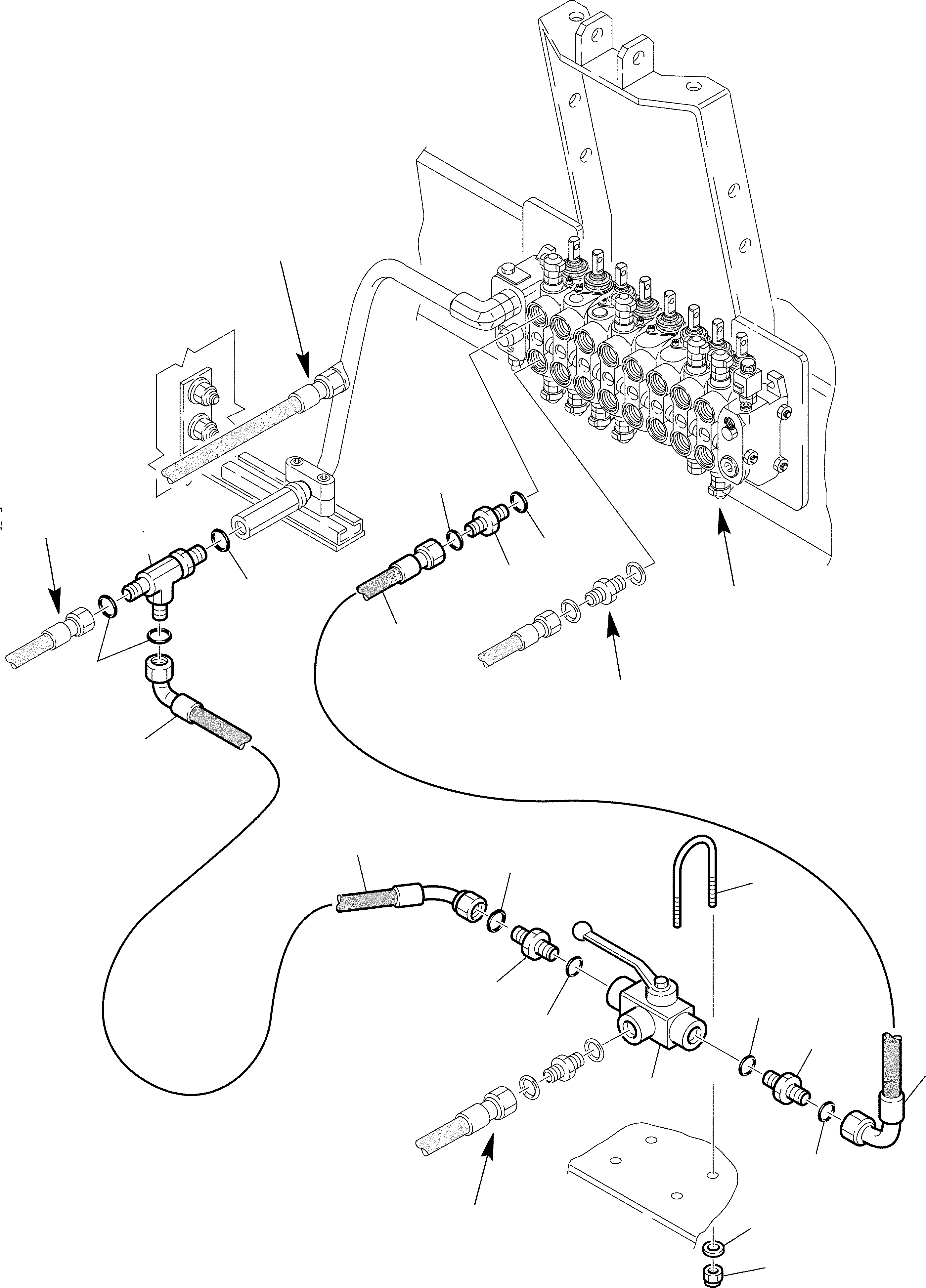 Part 89. HYDRAULIC PIPING (JIG ARM CYLINDER LINE) + HAMMER + POSITIONABLE BUCKET (1/6) [6915]