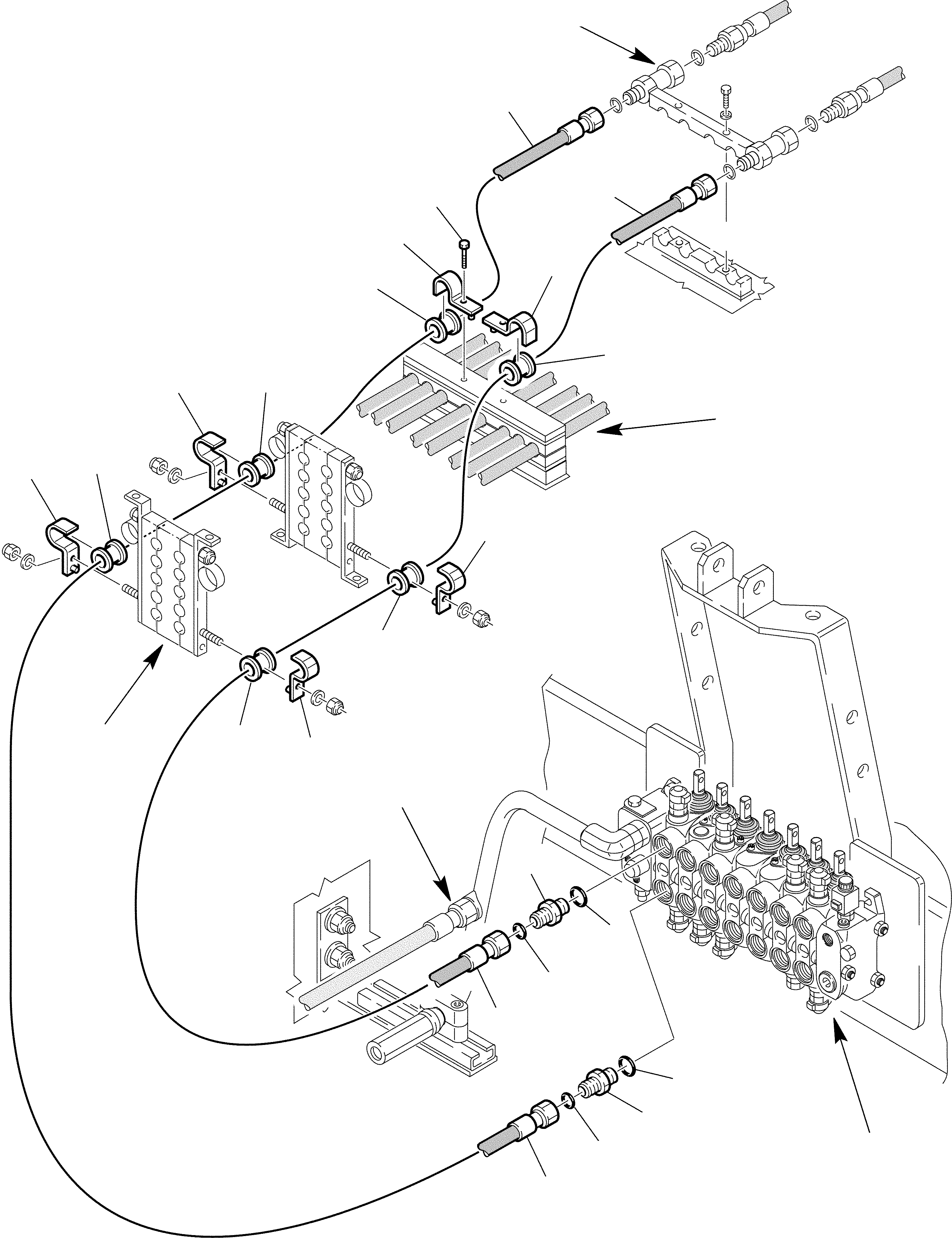 Part 95. HYDRAULIC CIRCUIT FOR POSITIONABLE SWINGING BUCKET (1/4) [6945]