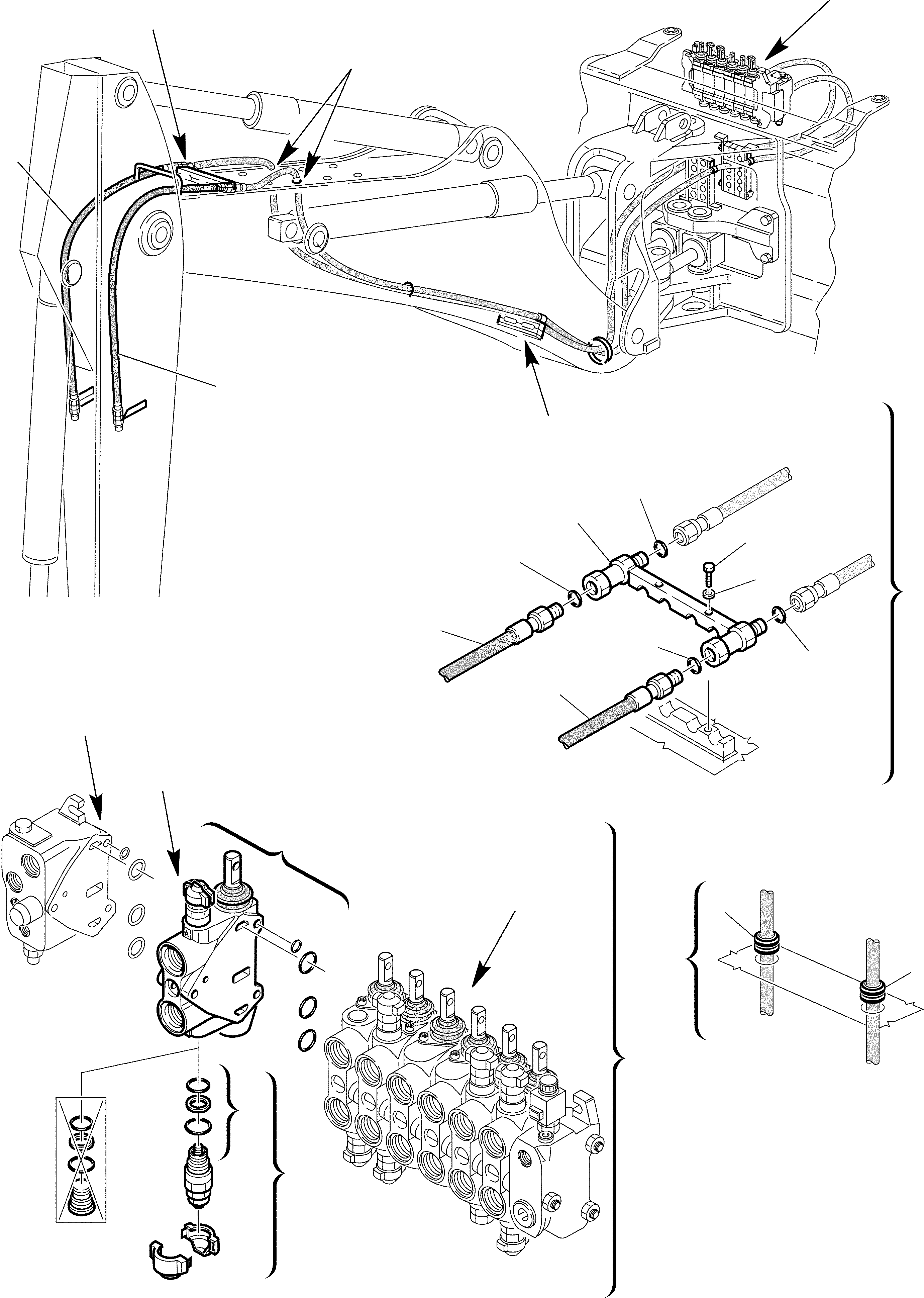 Part 96. HYDRAULIC CIRCUIT FOR POSITIONABLE SWINGING BUCKET (2/4) [6950]