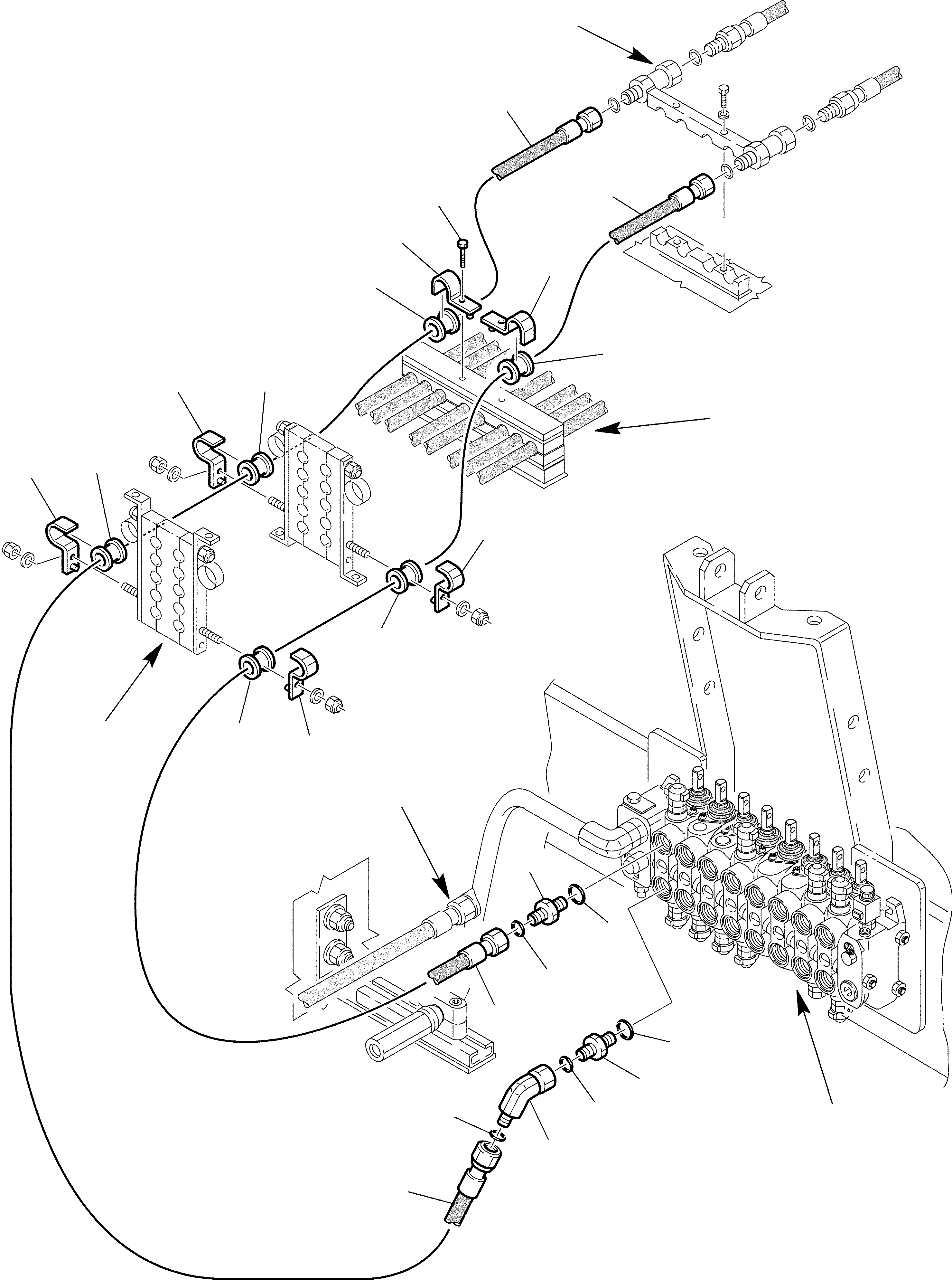 Part 102. HYDRAULIC CIRCUIT FOR POSITIONABLE SWINGING BUCKET WITH JIG ARM (1/5) [6985]