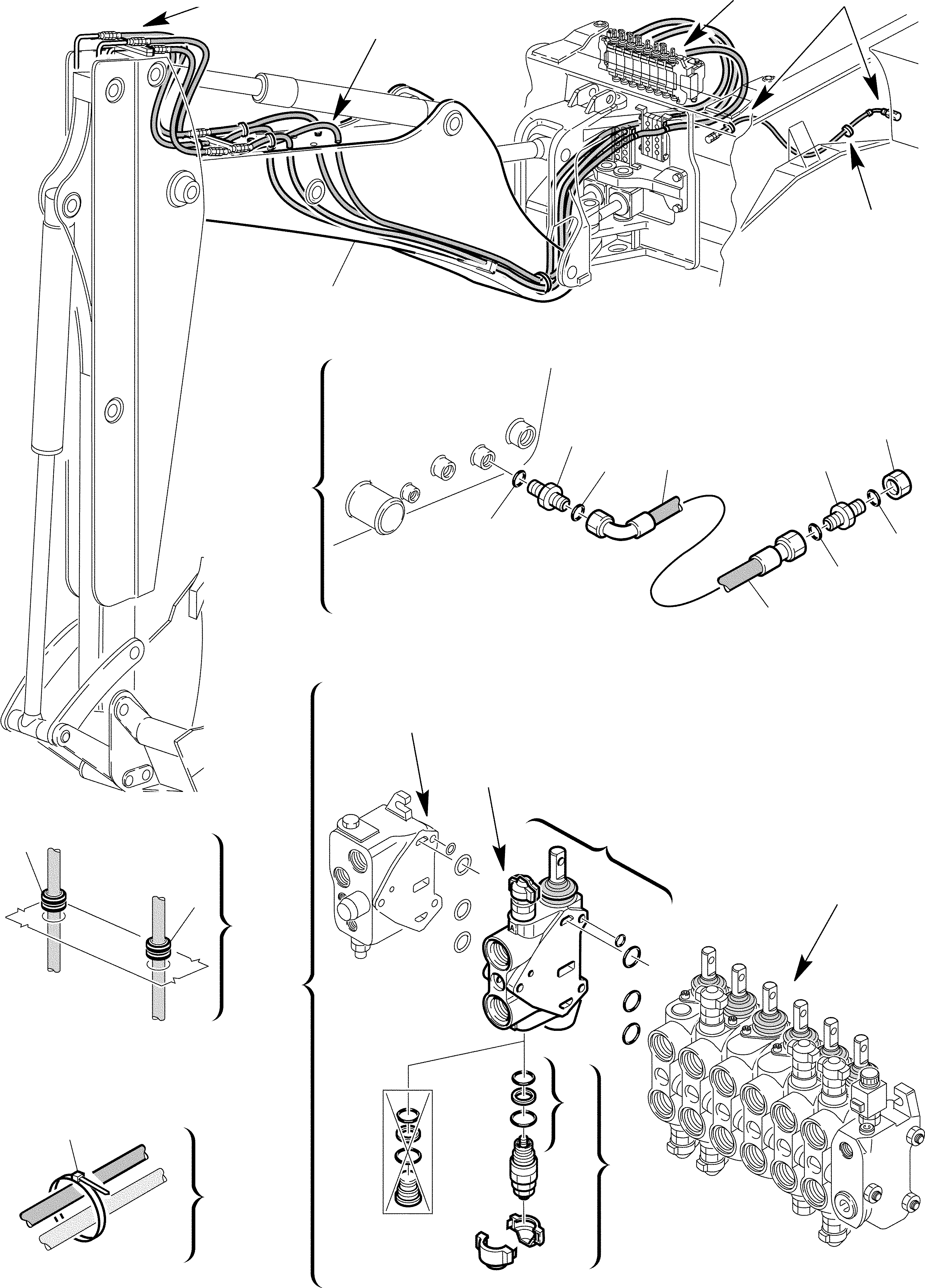 Part 103. HYDRAULIC CIRCUIT FOR POSITIONABLE SWINGING BUCKET WITH JIG ARM (2/5) [6988]