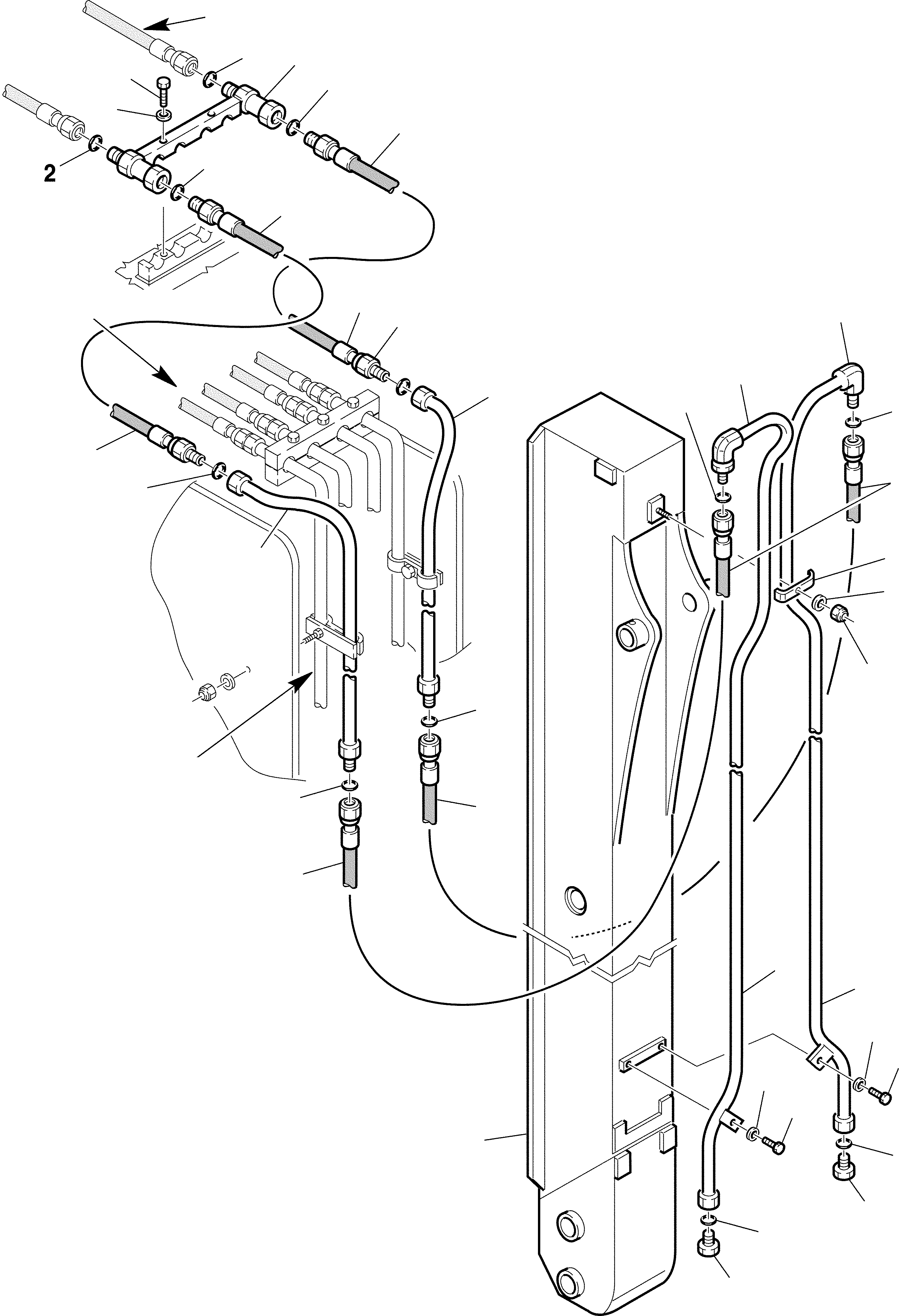 Part 104. HYDRAULIC CIRCUIT FOR POSITIONABLE SWINGING BUCKET WITH JIG ARM (3/5) [6990]