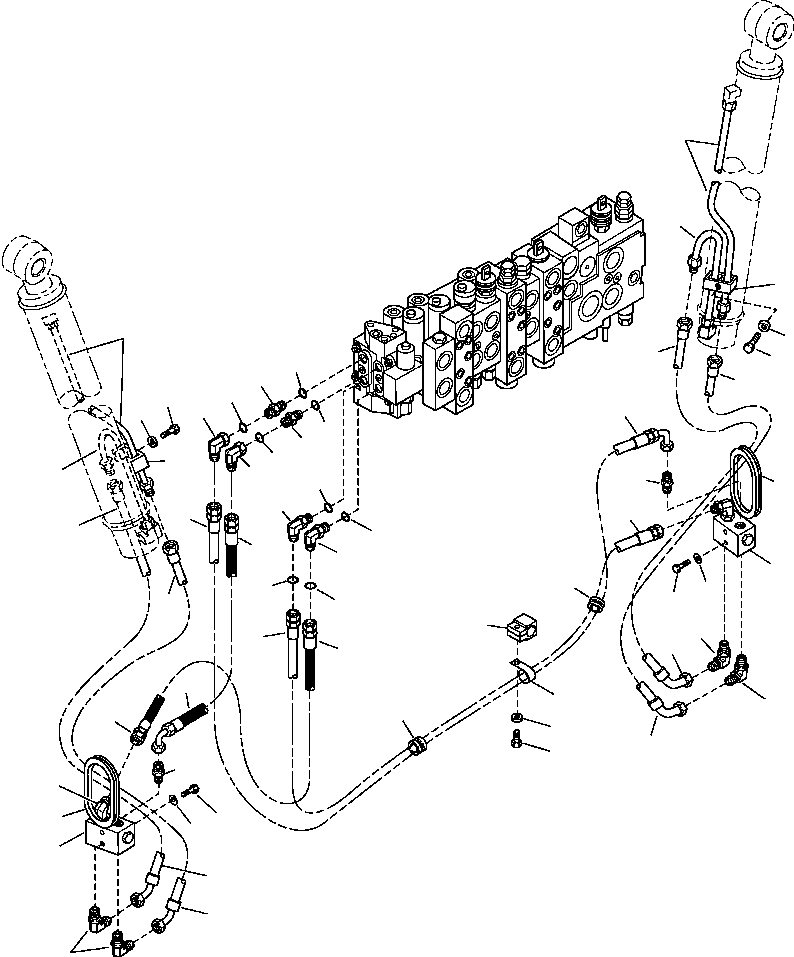 Part |$144. BACKHOE PIPING OUTRIGGER LINES WITH ANTI-DRIFT VALVE [H6507-02A0]