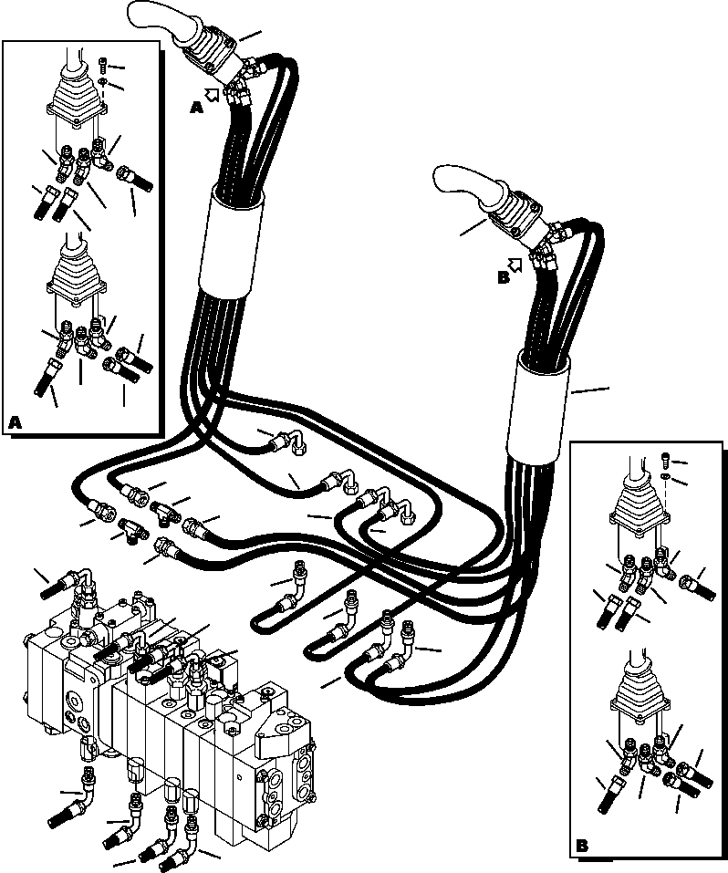 Part |$150. BACKHOE PIPING PPC LINES - WITHOUT PATTERN CONTROL [H6510-01A0]