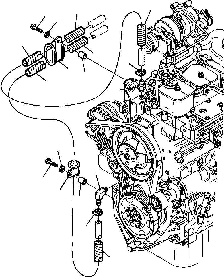 Part |$122. CAB WITHOUT AIR CONDITIONING CONNECTIONS AT ENGINE [K5119-01A0]