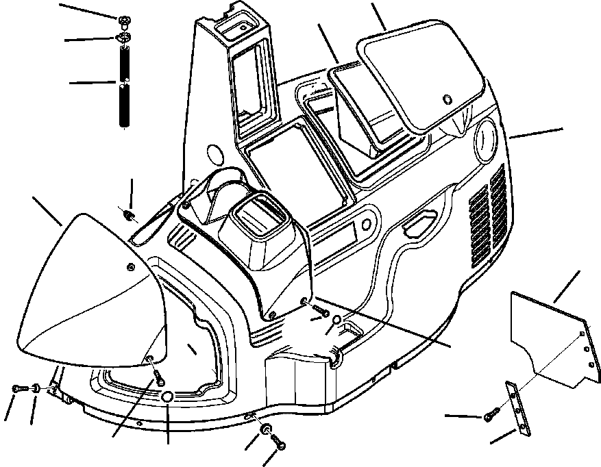 WB1565 NWBPB0177 ANOPY, ROPS (SEE FIG. K5200-01A0 )