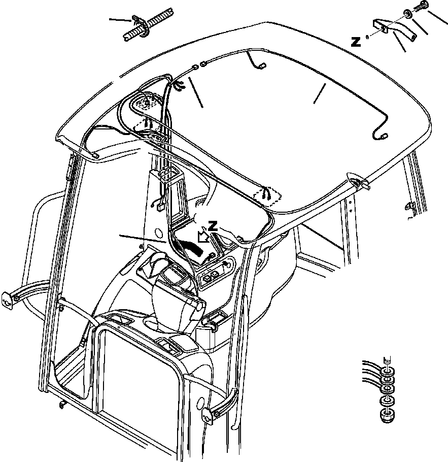 Part |$22. CAB WIRING ROOF WIRING HARNESS [E1500-01A0]