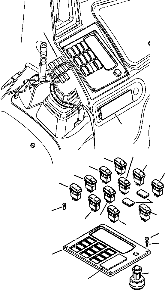 Part |$30. CAB WIRING SWITCH PANEL [E1520-01A0]