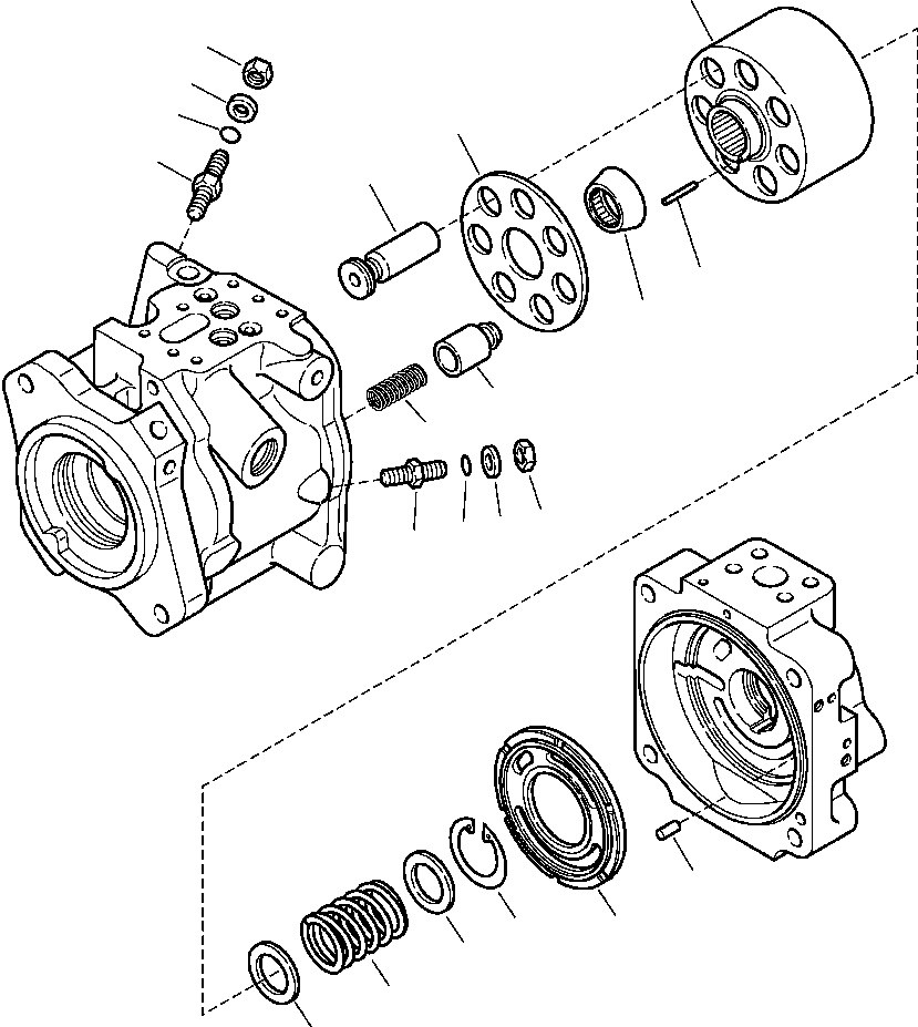 Part |$18. HYDRAULIC PUMP ROTATING BLOCK - S/N  A73057- [H6105-02A0]