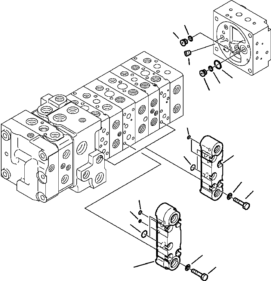 Part |$56. MAIN CONTROL VALVE SIDE COVERS (1/2) [H6212-01A0]