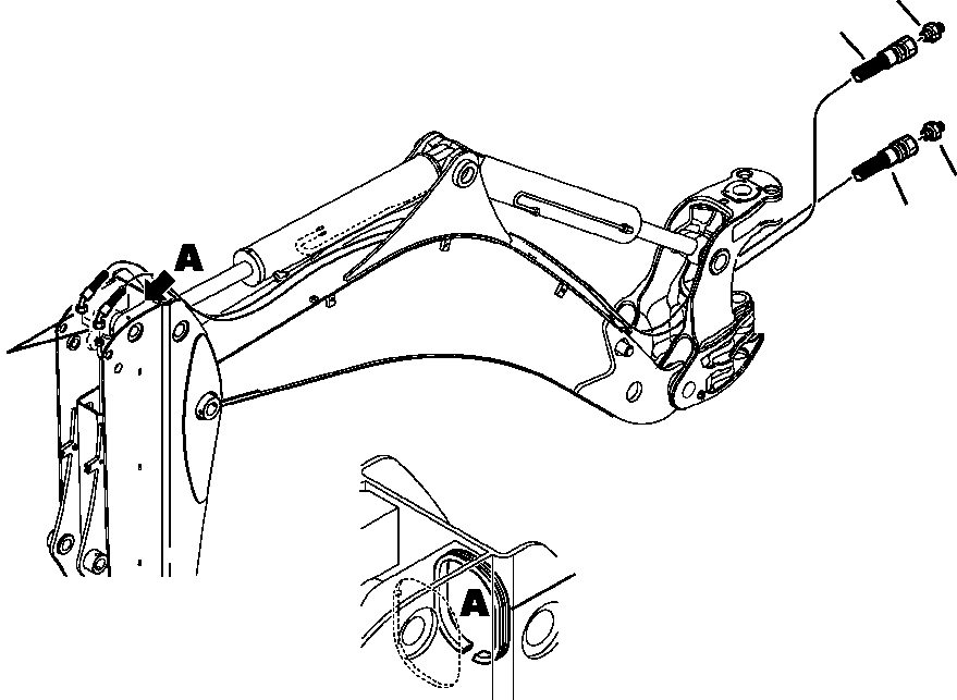 Part |$140. BACKHOE PIPING TELESCOPIC ARM LINE [H6506-01A0]