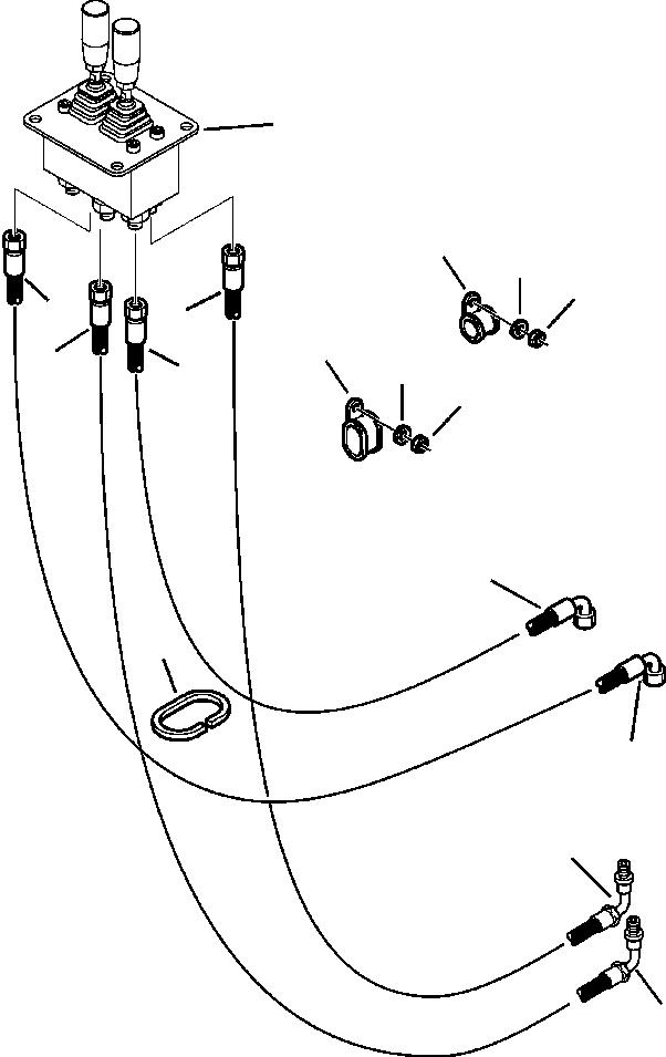 Part |$166. BACKHOE PIPING OUTRIGGER PPC WORK LINES [H6518-01A0]