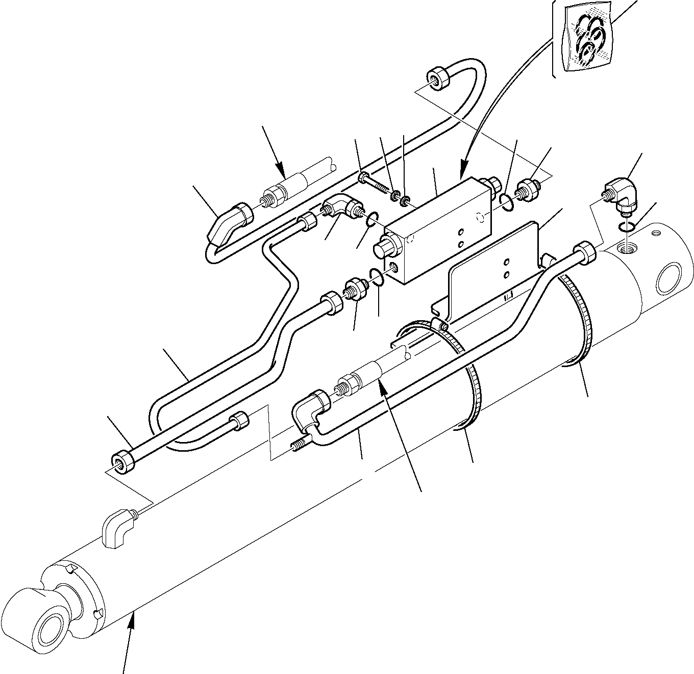 Part 35. HYDRAULIC PIPING (BOOM CYLINDER LINE) (SAFETY VALVE) [6725]