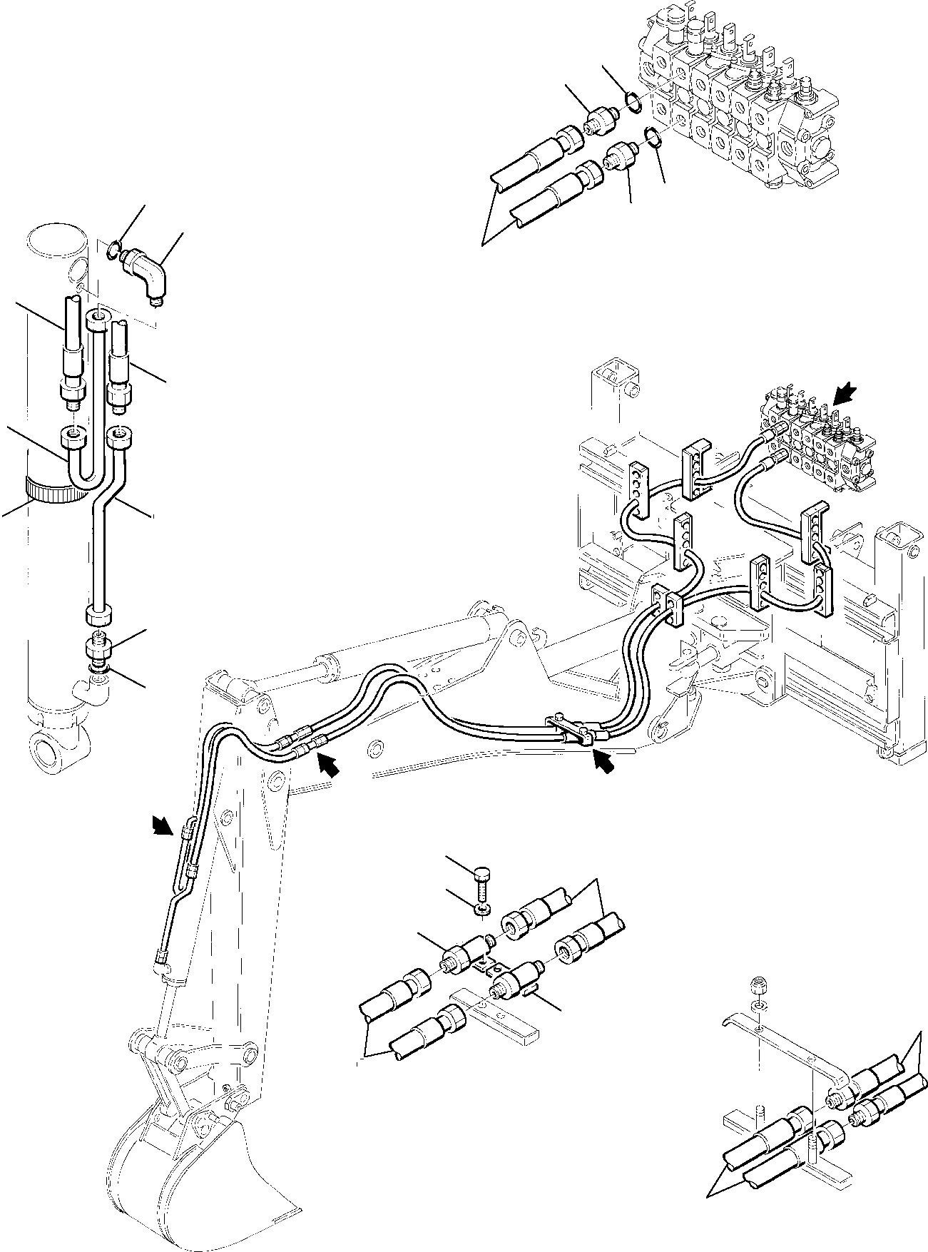 Part 38. HYDRAULIC PIPING (BUCKET CYLINDER LINE) [6740]