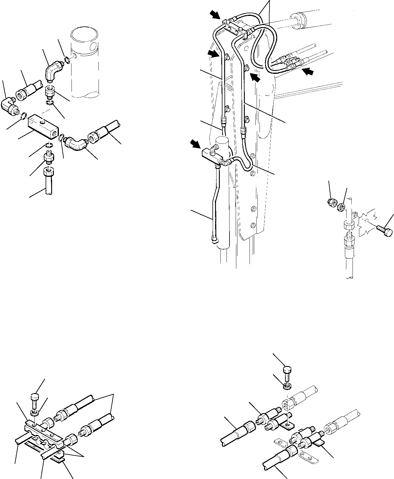 Part 40. HYDRAULIC PIPING (ARM AND BUCKET CYLINDER LINE) (FOR JIG ARM) [6751]