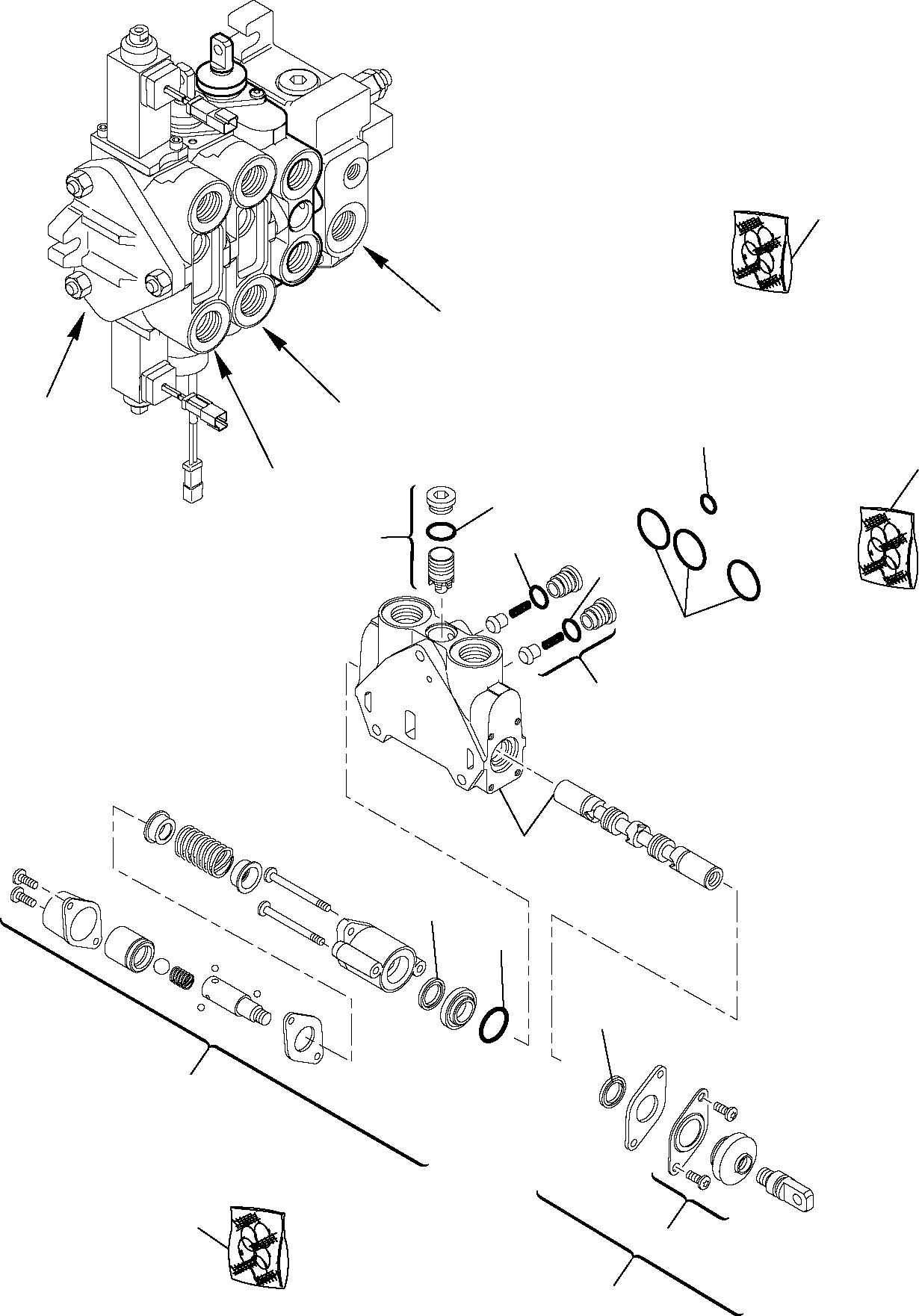 Part 6155. SHOVEL CONTROL VALVE (3-SPOOL) (2/5) [6155]