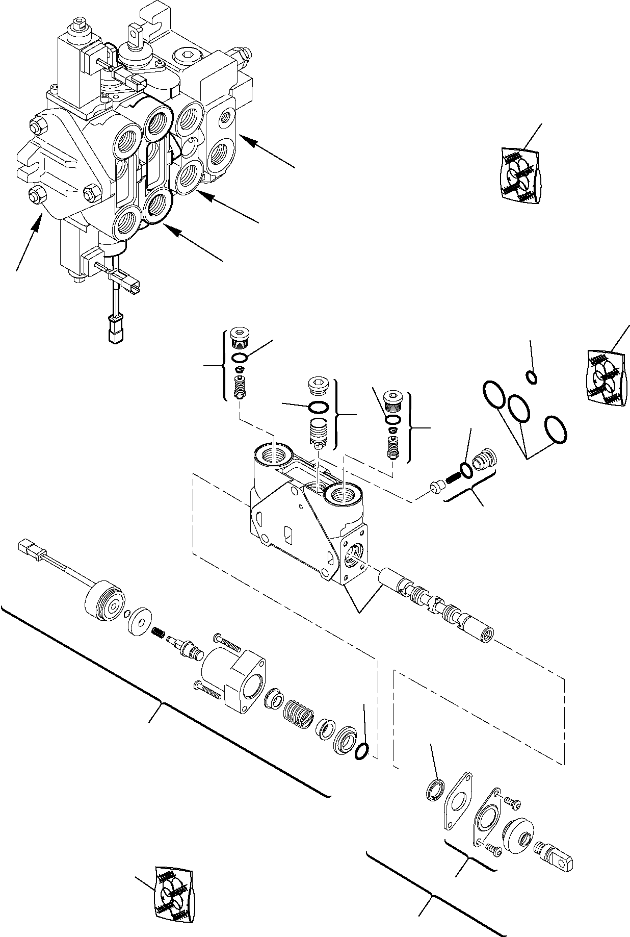 Part 6160. SHOVEL CONTROL VALVE (3-SPOOL) (3/5) [6160]