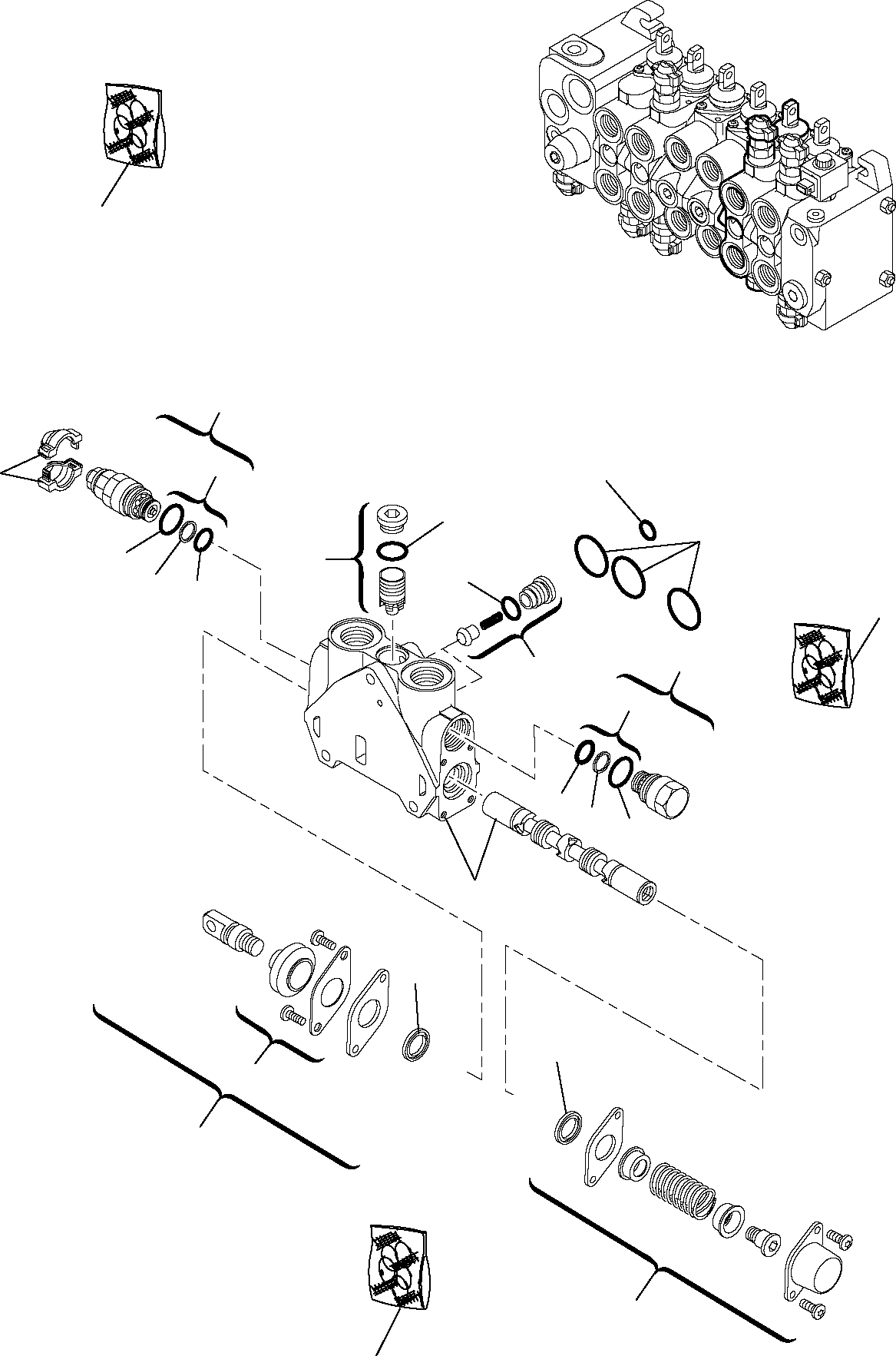 Part 6220. BACKHOE CONTROL VALVE (6-ELEMENTS) (5/7) [6220]