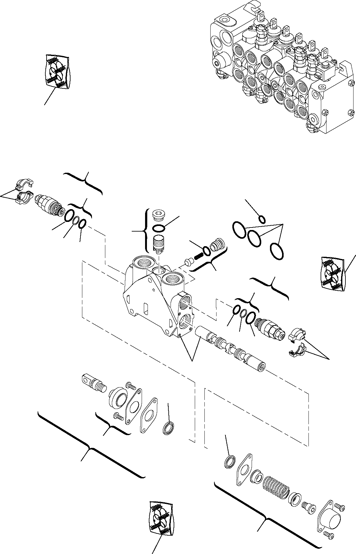 Part 6225. BACKHOE CONTROL VALVE (6-ELEMENTS) (6/7) [6225]