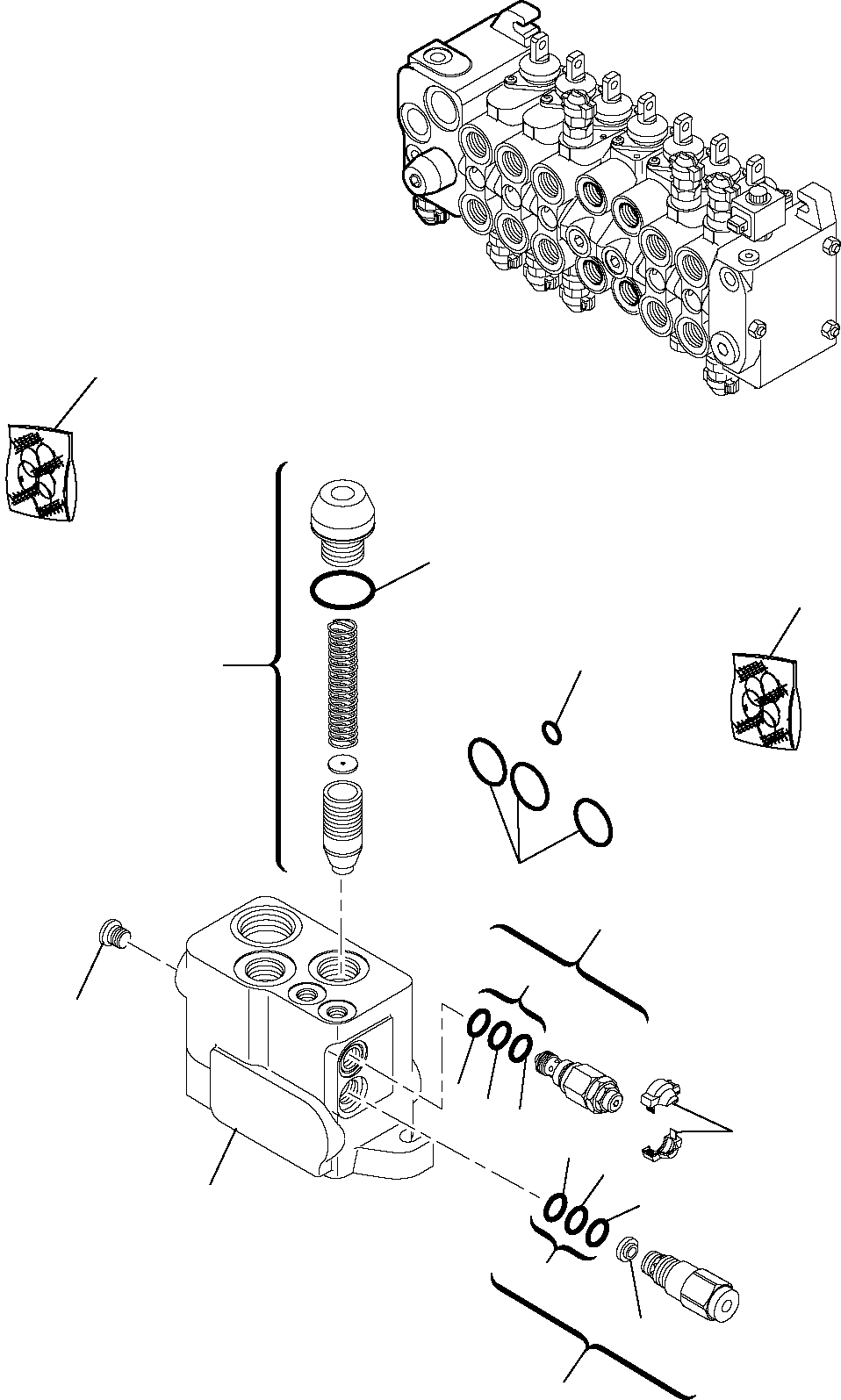 Part 6250. BACKHOE CONTROL VALVE (7-ELEMENTS) (1/8) [6250]