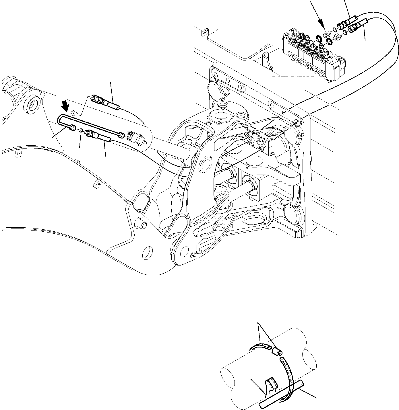 Part 6727. HYDRAULIC PIPING (BOOM LINE) (SAFETY VALVE) (1/2) [6727]