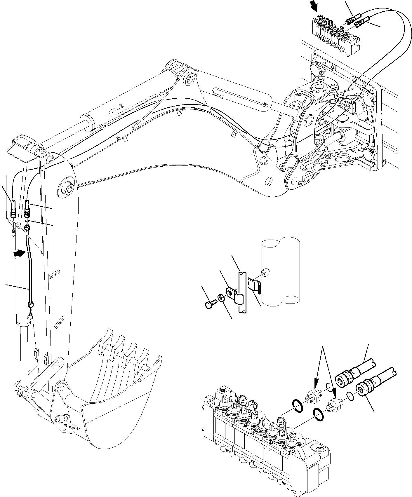 Part 6740. HYDRAULIC PIPING (BUCKET LINE) [6740]