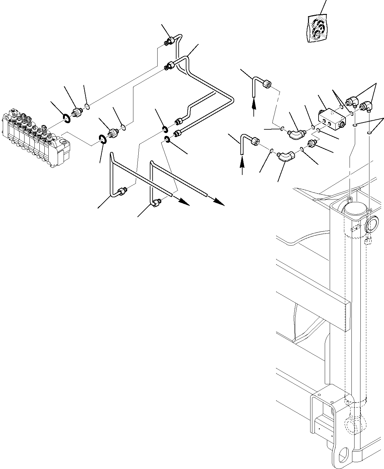 Part 6807. HYDRAULIC PIPING (OUTRIGGER CYLINDER LINE) (2/2) [6807]