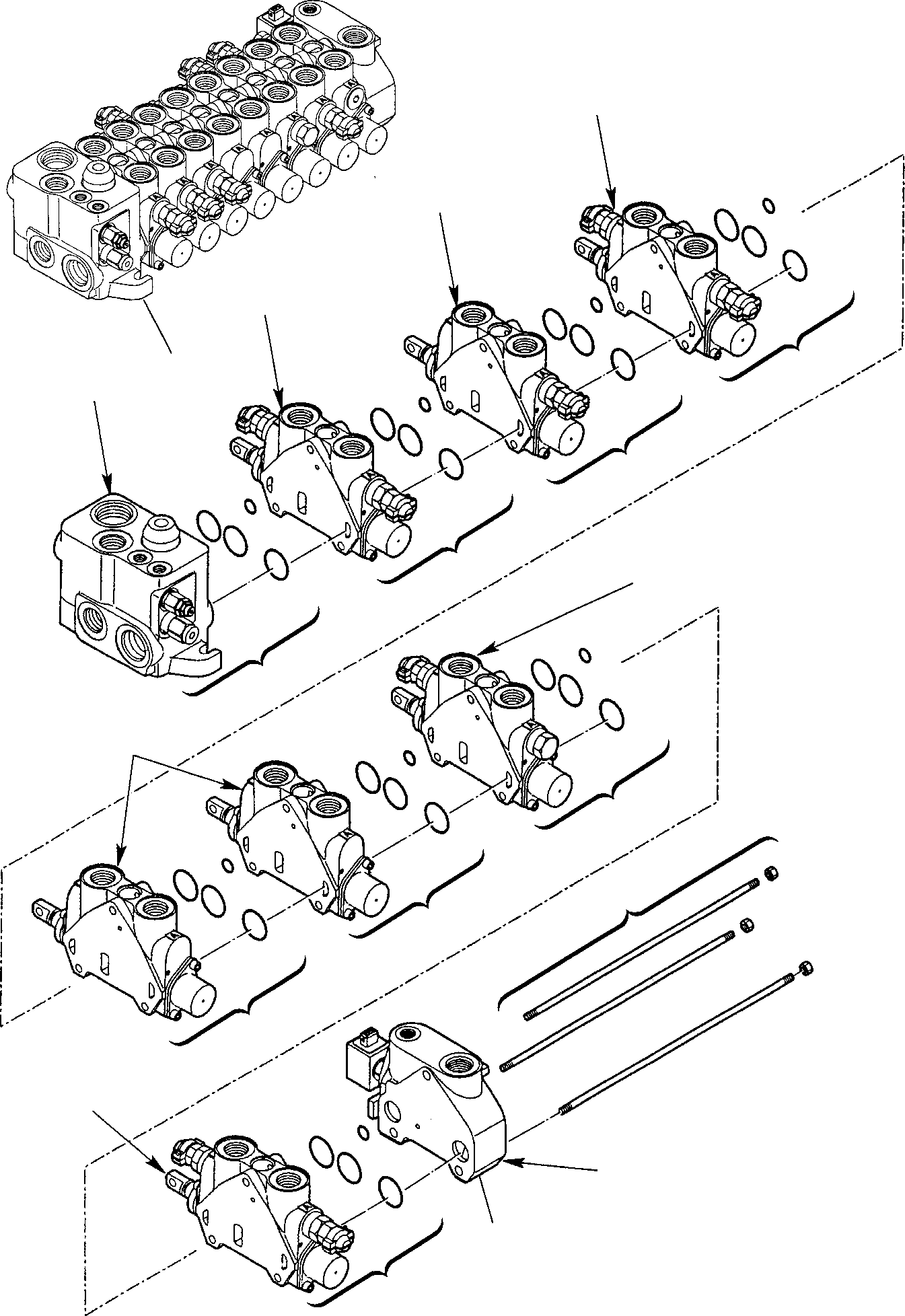 Part 32. CONTROL VALVE (7 SECTIONS) (FOR SIDE DIGGING BOOM) (1/2) [6277]