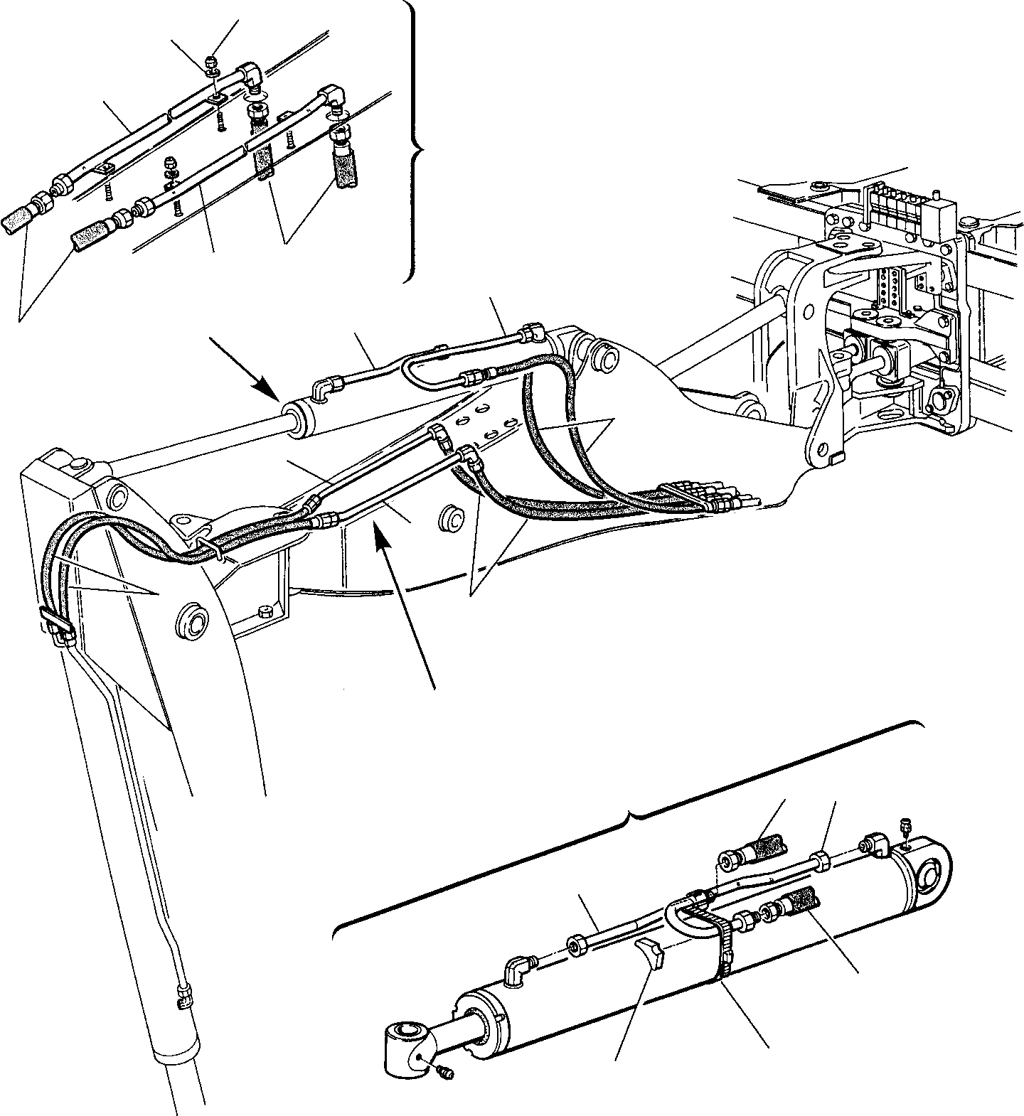 Part 61. HYDRAULIC PIPING (ARM AND BUCKET CYLINDER LINE) (FOR SIDE DIGGING BOOM [6760]