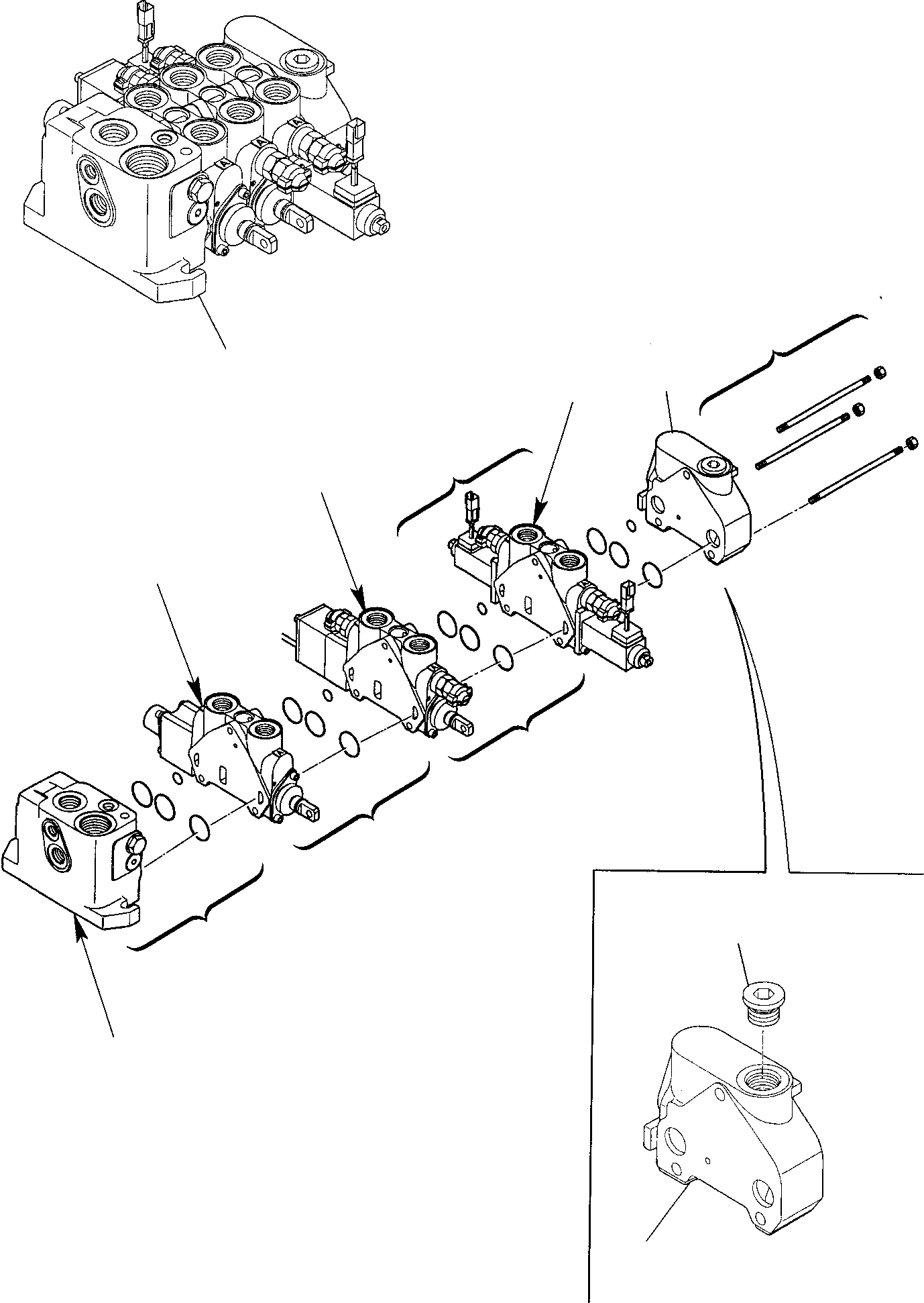 Part 18. SHOVEL CONTROL VALVE (FOR BUCKET 4 IN 1) (WITH RETURN TO DIG) [6285]